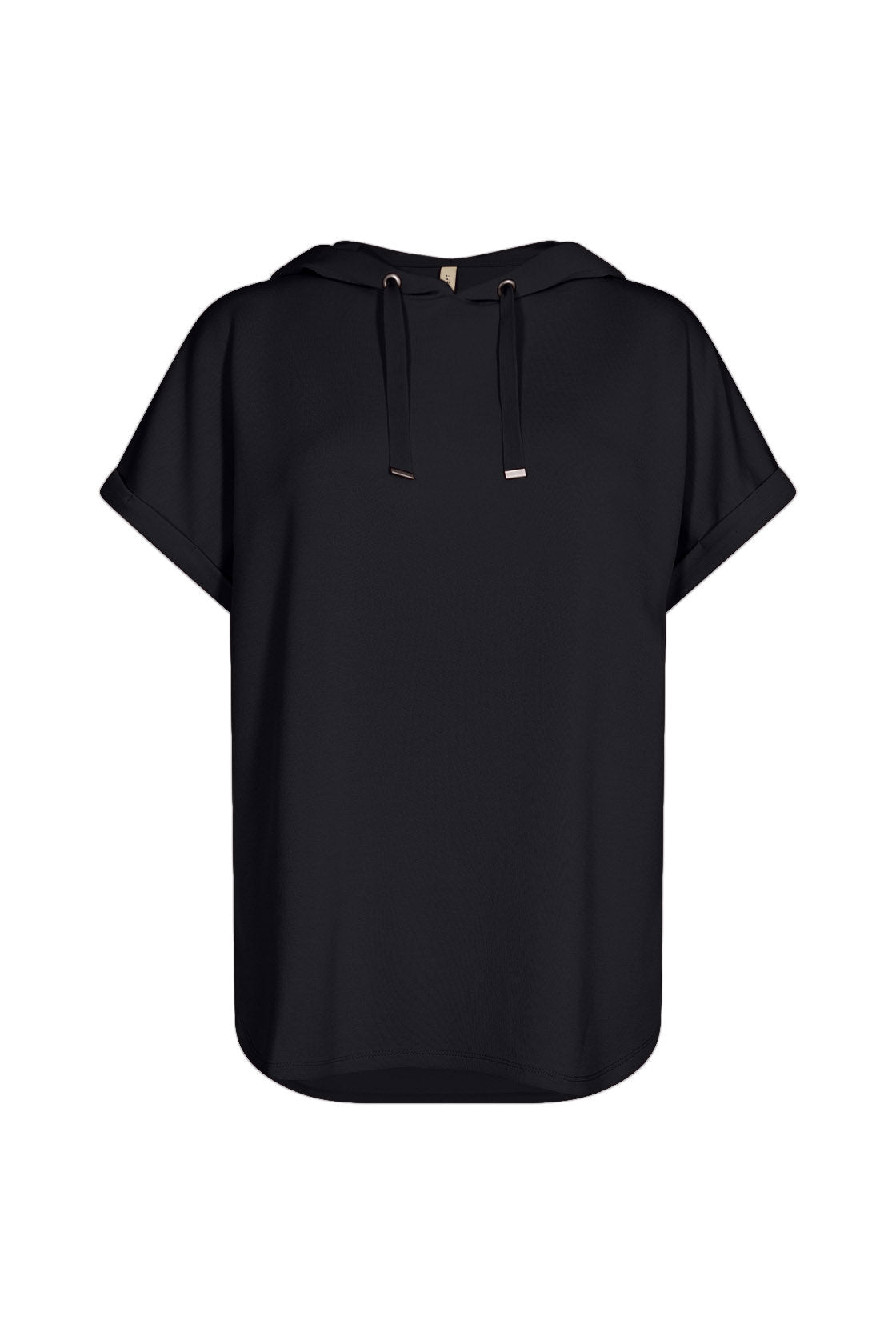 Soya Concept Banu Short Sleeve Hoodie - Black