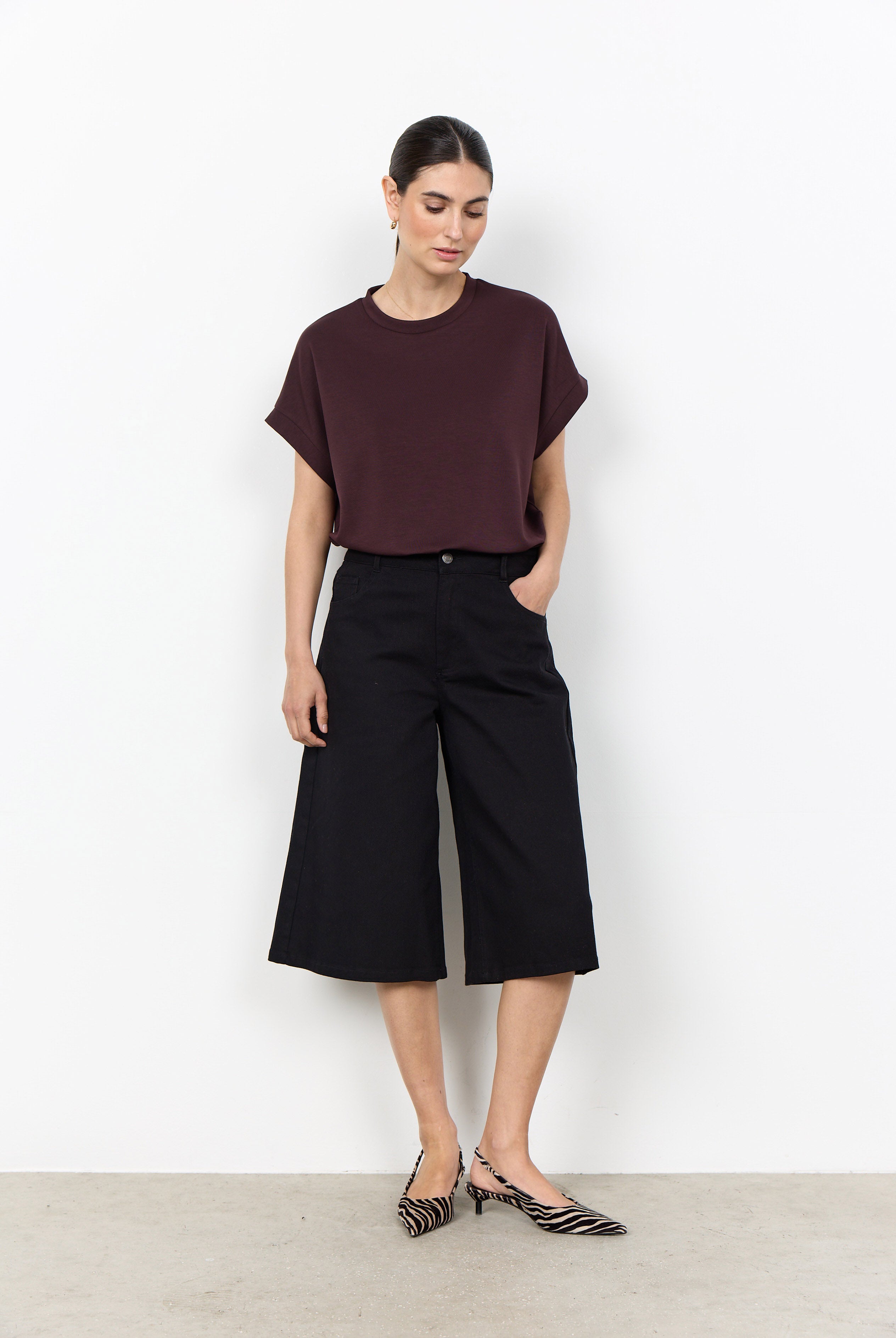 Soya Concept Banu Short Sleeve T-Shirt - Chocolate Plum