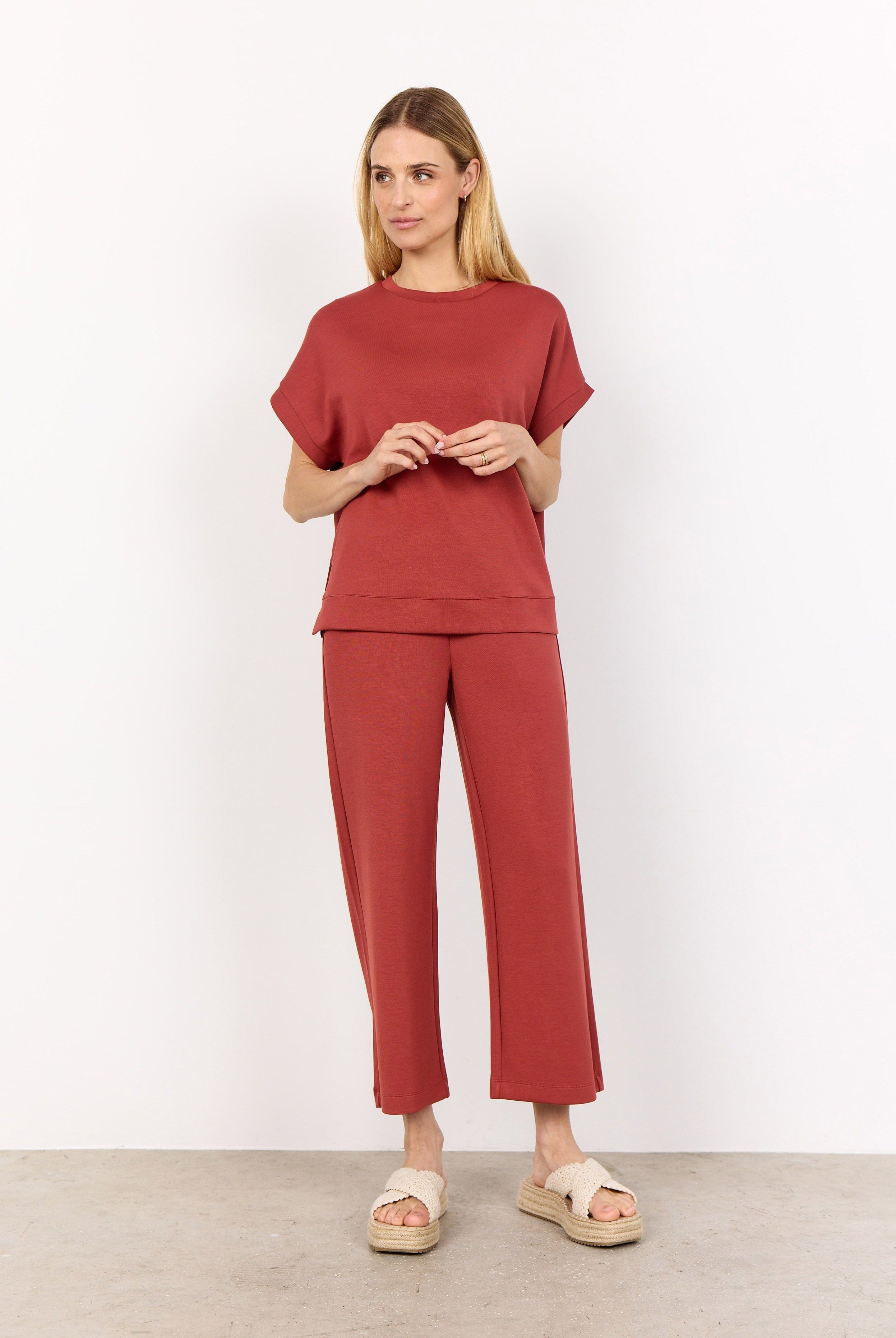 Soya Concept Banu Short Sleeve T-Shirt - Mineral Red