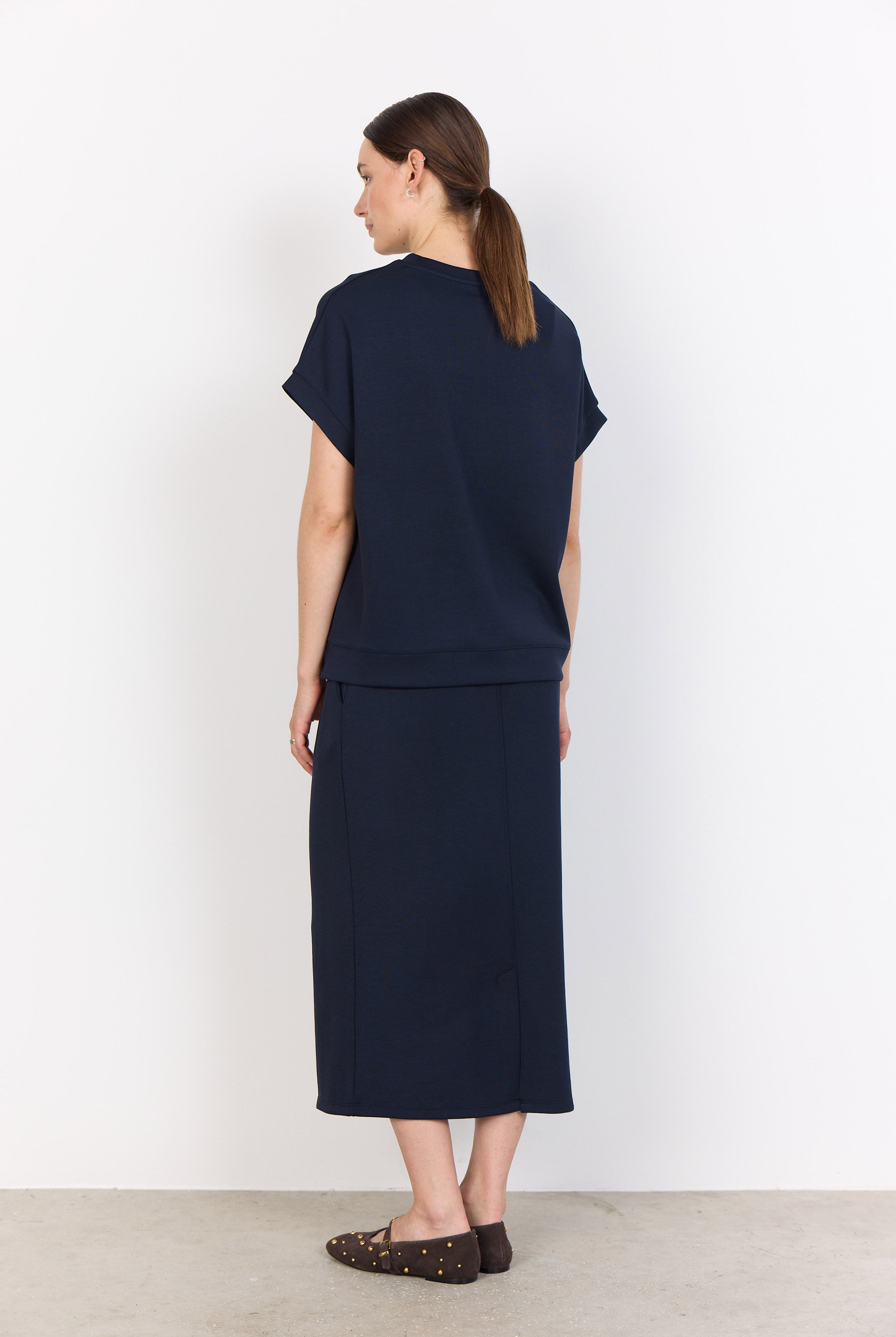 Soya Concept Banu Short Sleeve T-Shirt - Navy