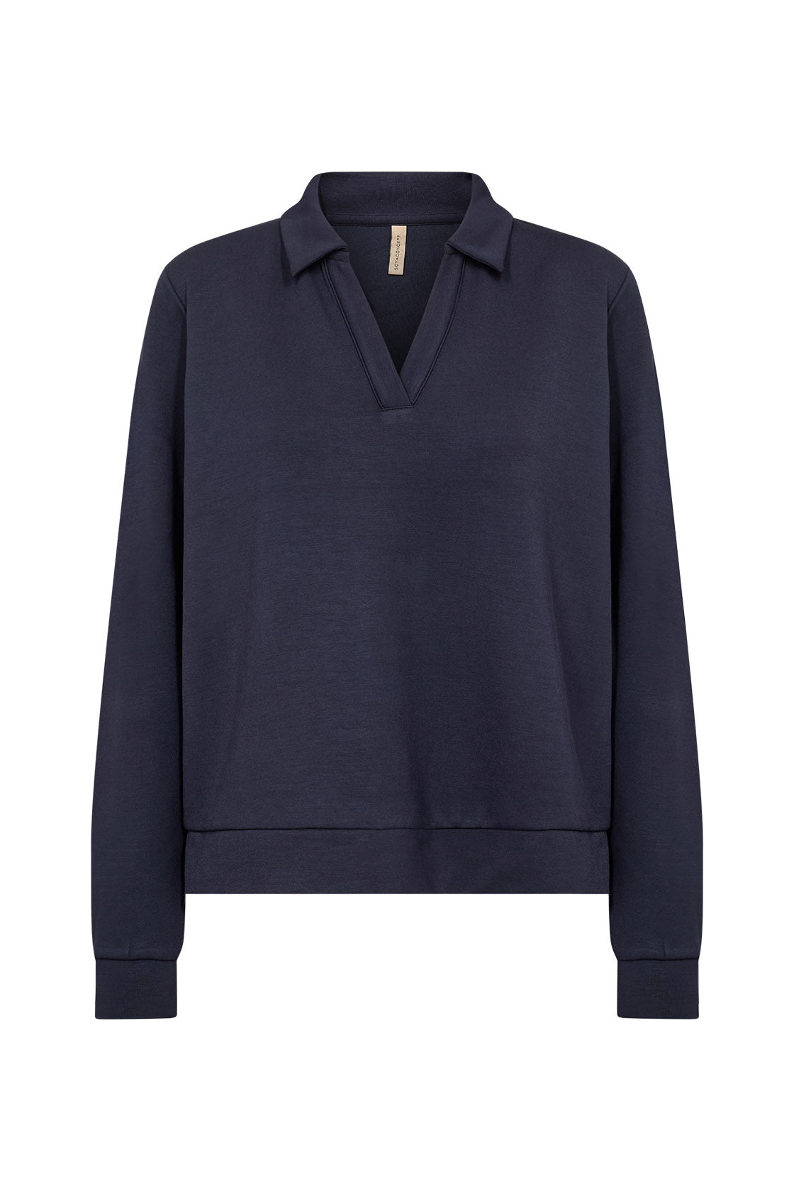 Soya Concept Banu Sweatshirt with Collar - Navy