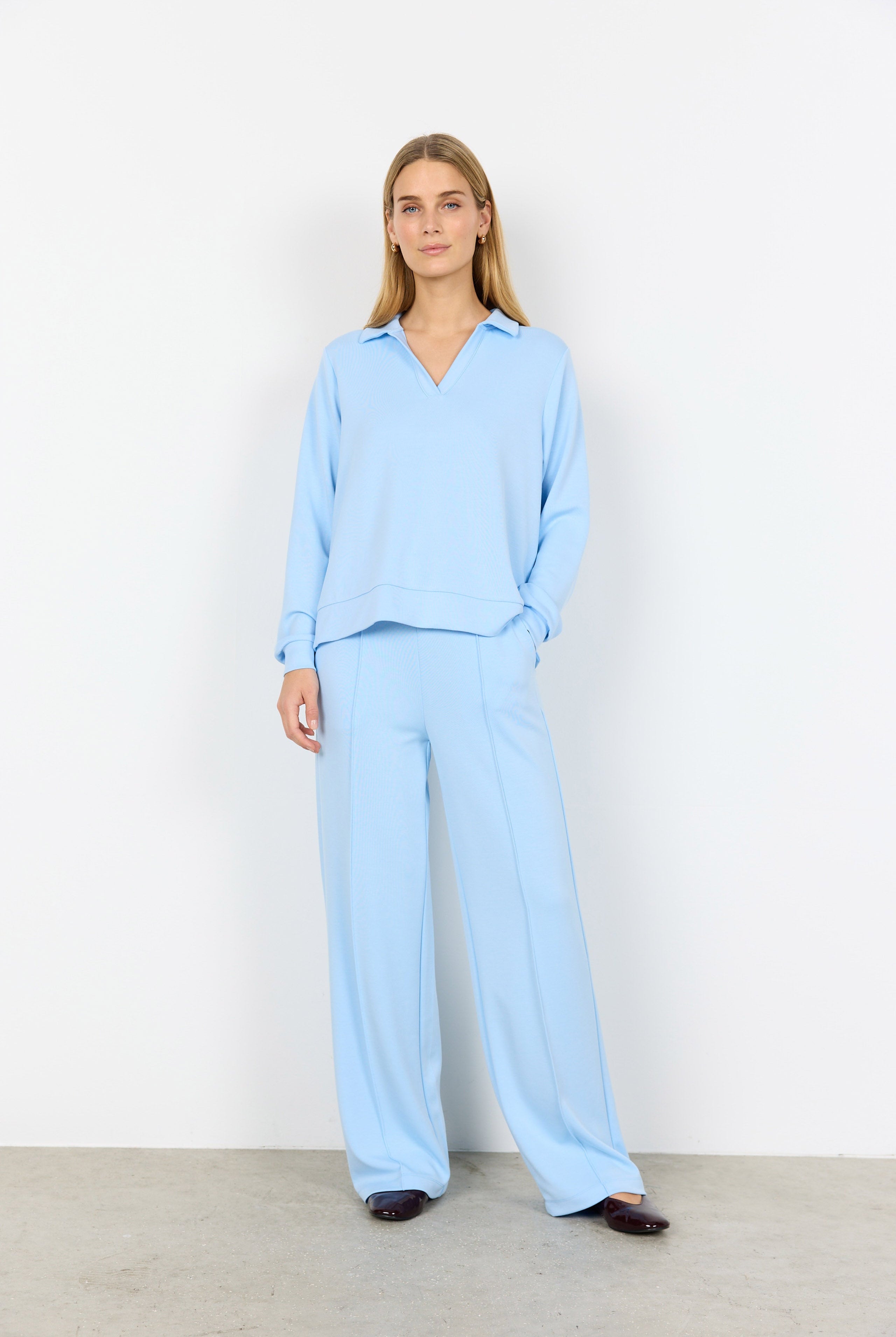 Soya Concept Banu Sweatshirt with Collar - Windsurfer