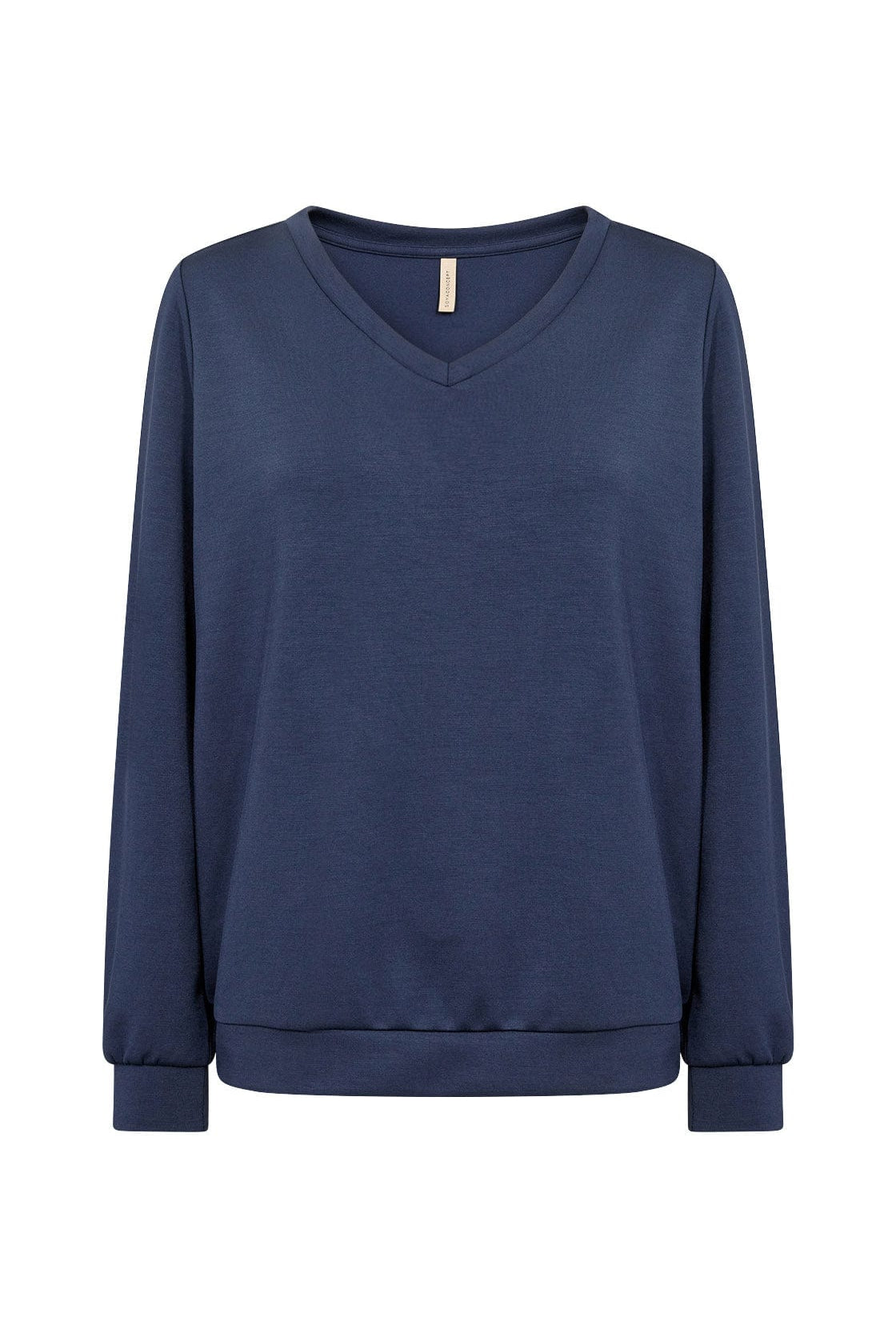 Soya Concept Banu V-Neck Sweatshirt - Blue Iris