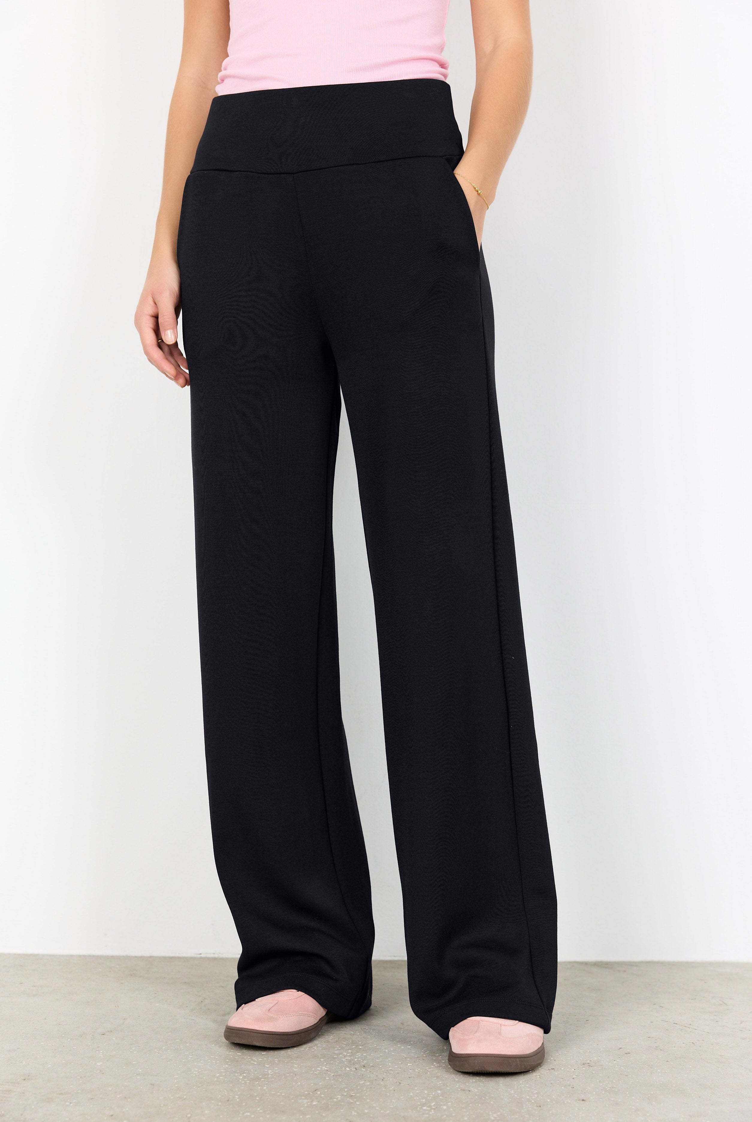 Soya Concept Banu Wide Leg Trousers - Black