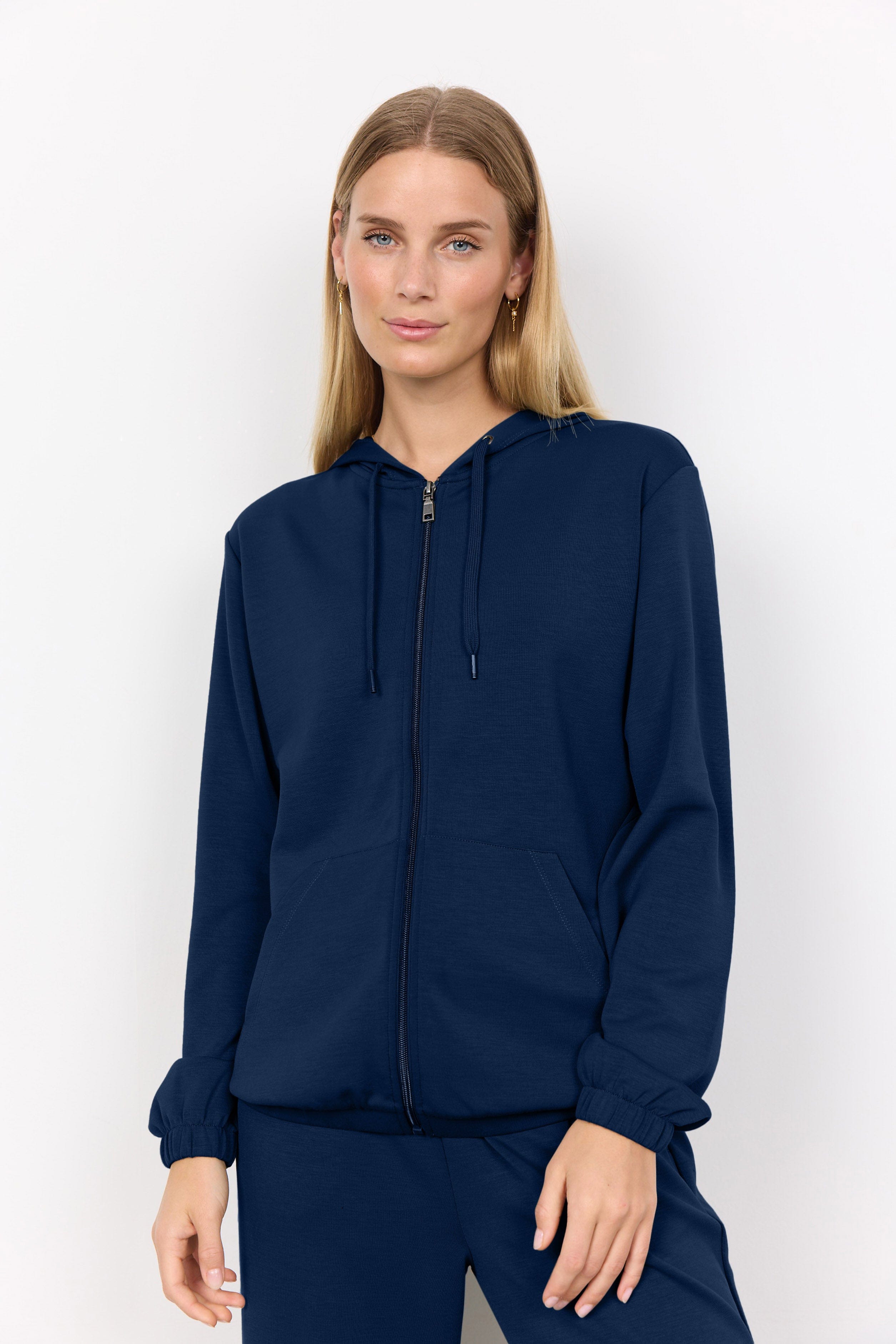 Soya Concept Banu Zip-Up Hoodie - Navy