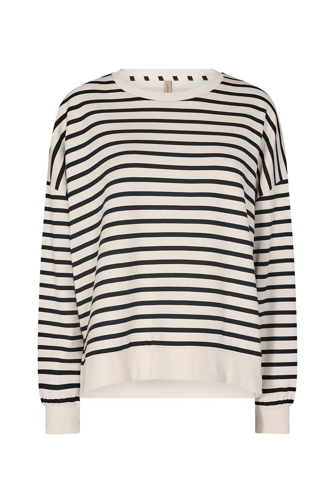 Soya Concept Barni Dropped Hem Sweatshirt - Cream Combi