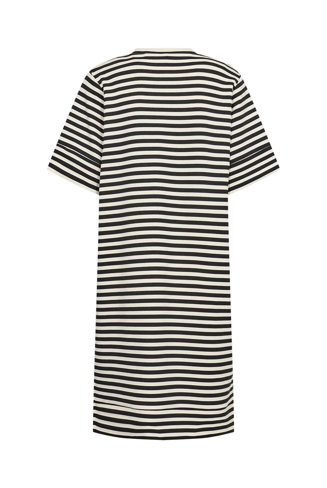 Soya Concept Barni Stripe Modal Jersey T-Shirt Dress - Black Combi