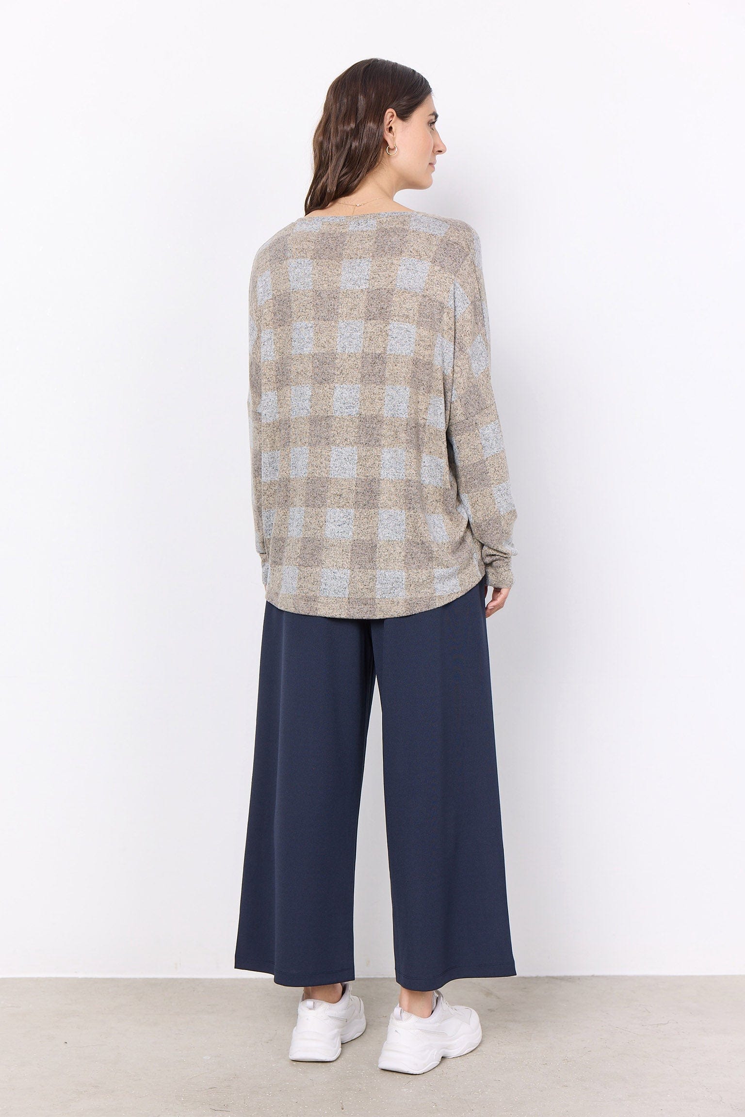 Soya Concept Biara Blouse - Sand Melange Check