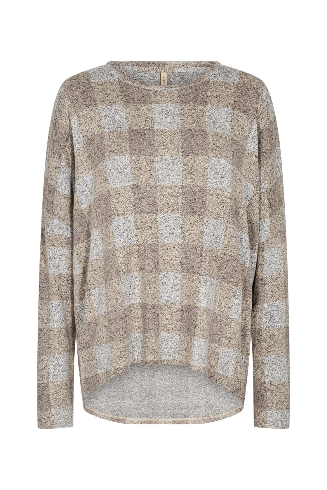 Soya Concept Biara Blouse - Sand Melange Check
