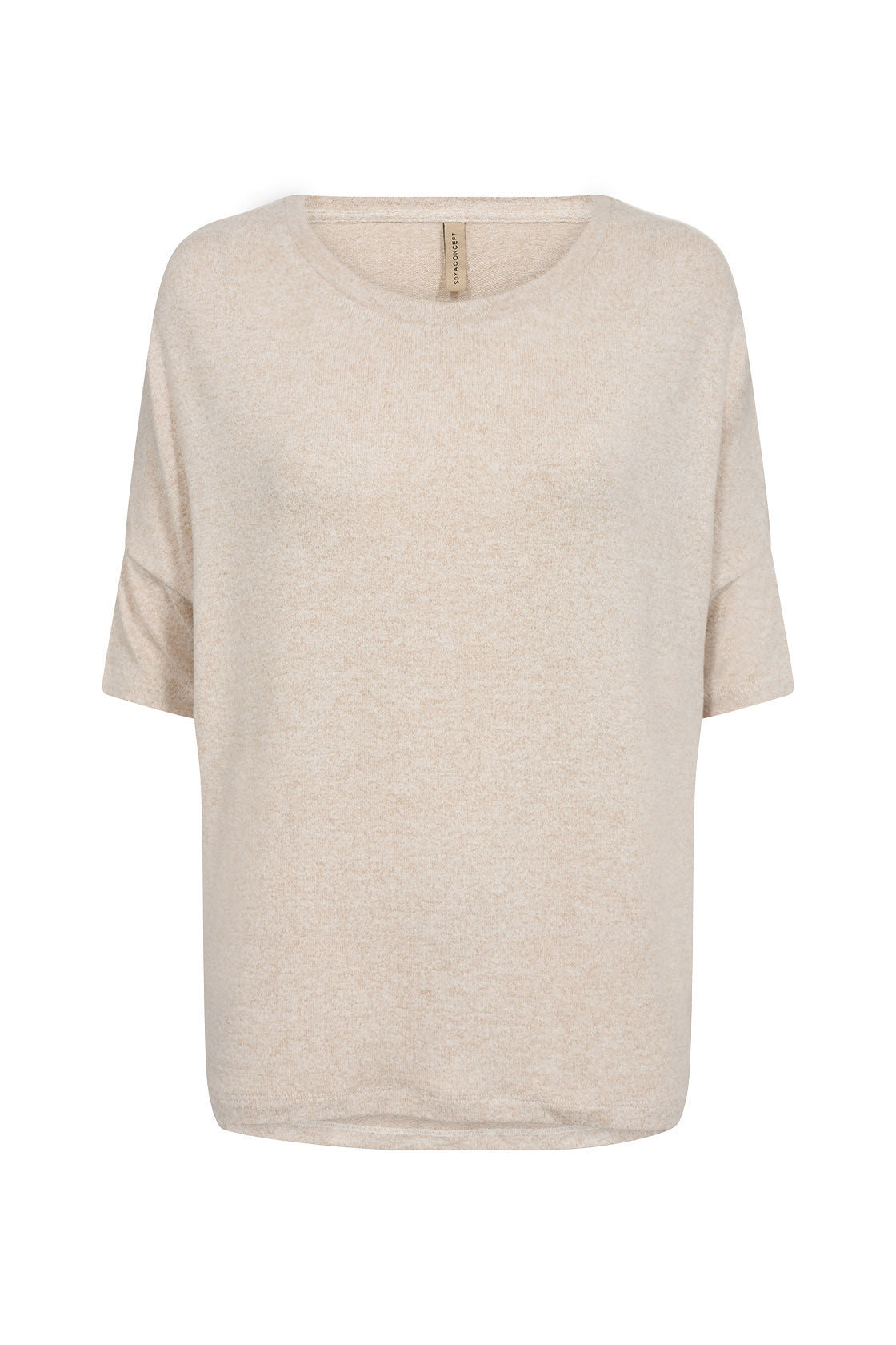 Soya Concept Biara Supersoft Half Sleeve Jumper - Cream Melange