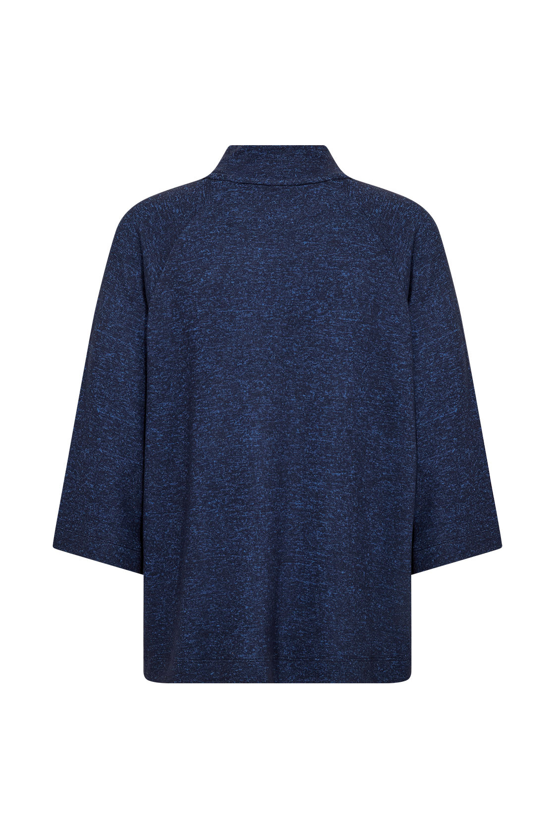 Soya Concept Biara Supersoft High Neck 3/4 Sleeve Jumper - Navy Melange