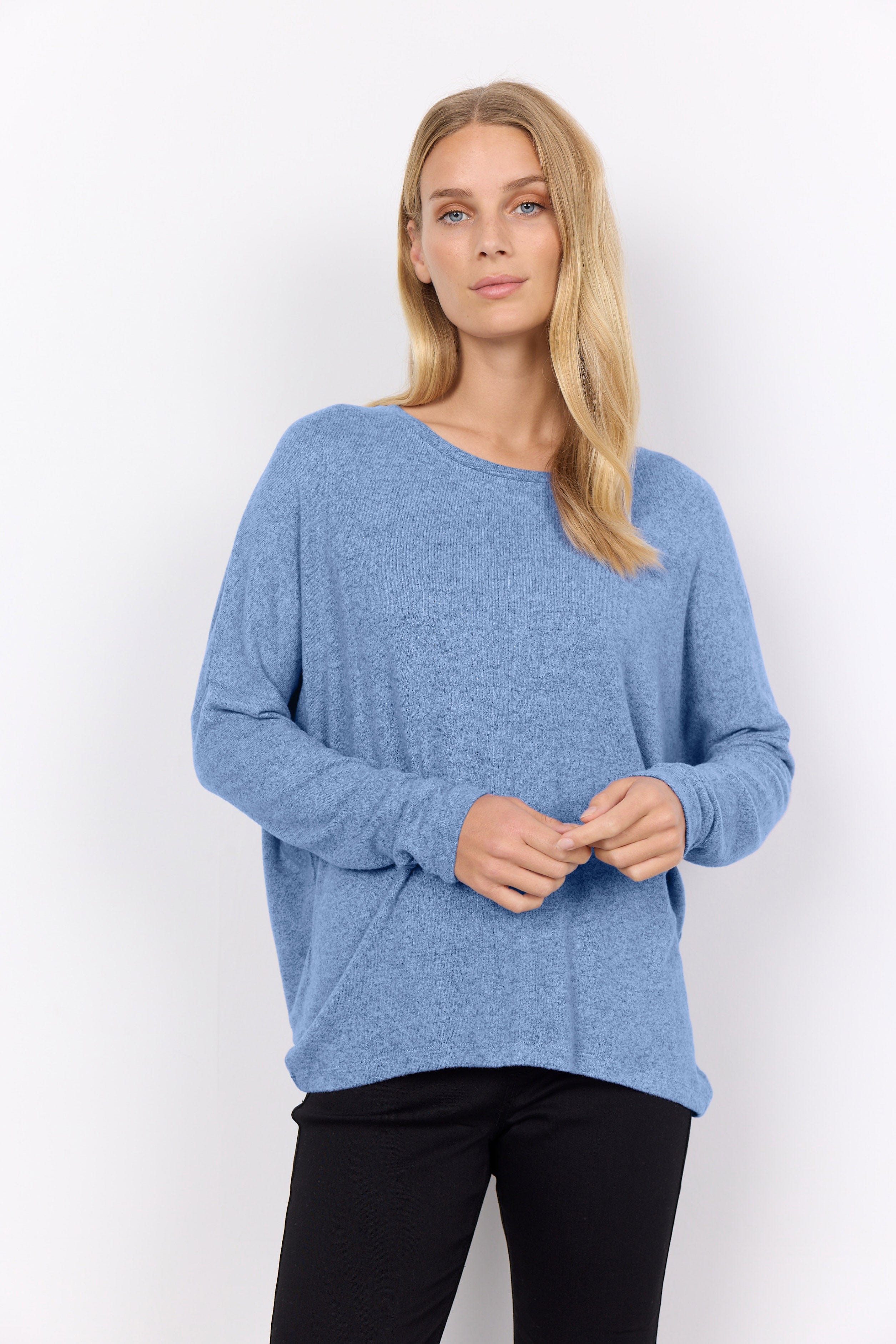 Soya Concept Biara Supersoft Jumper - Air Blue Melange