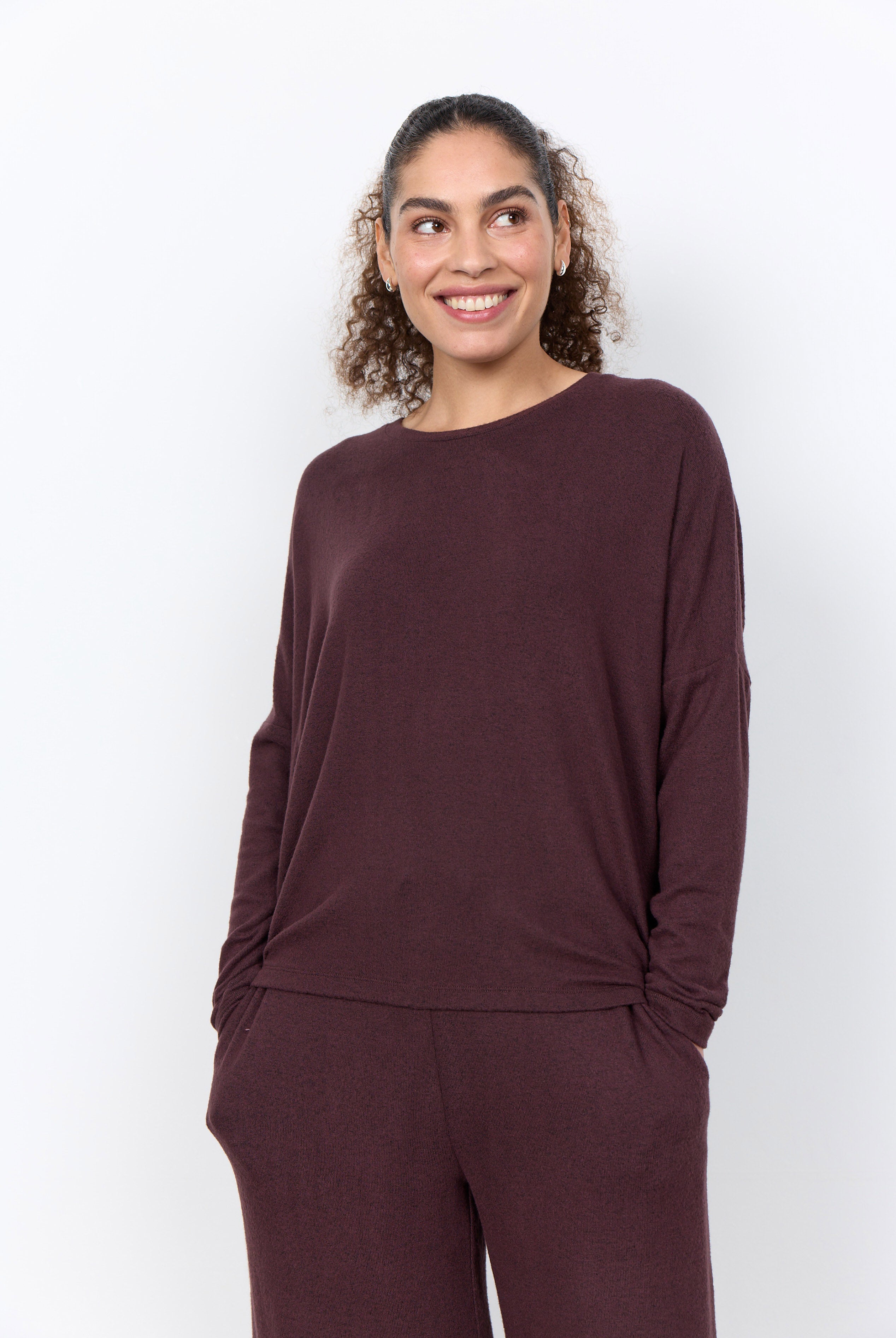 Soya Concept Biara Supersoft Jumper - Chocolate Plum Melange