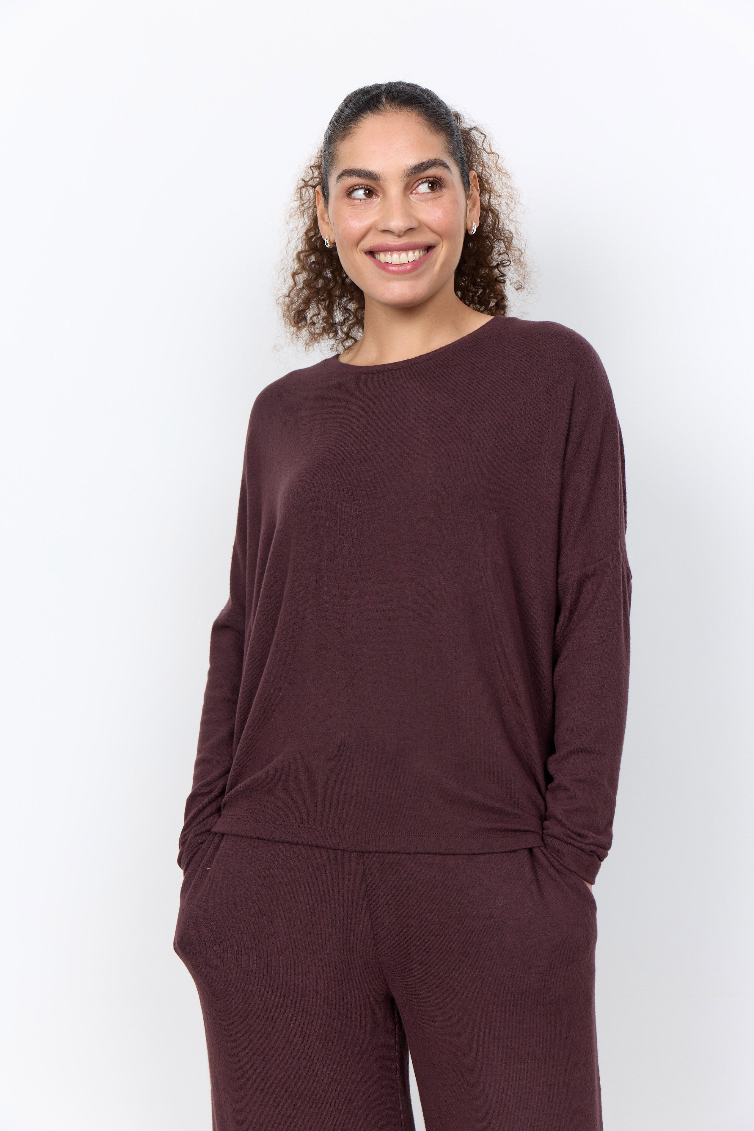 Soya Concept Biara Supersoft Jumper - Chocolate Plum Melange