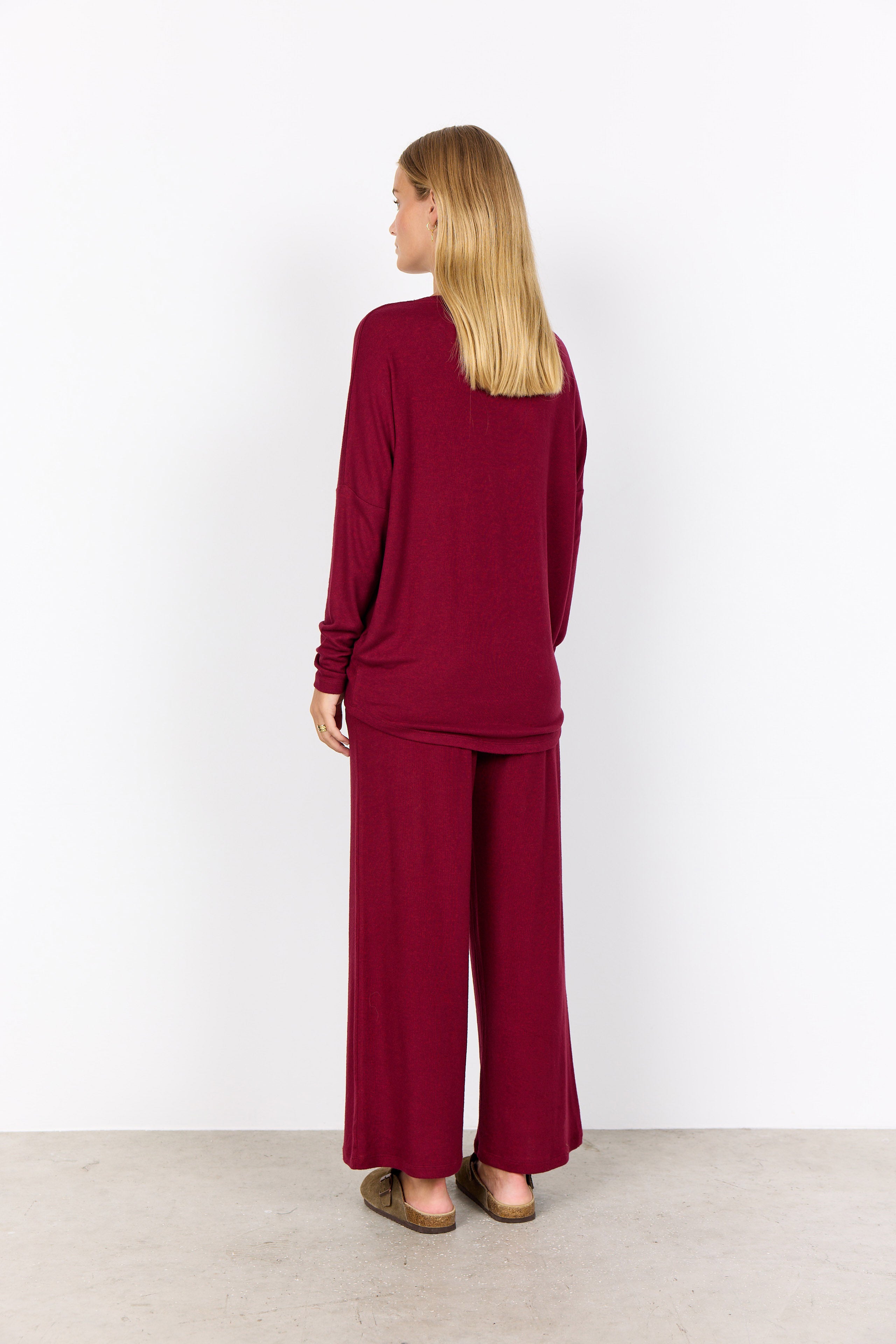 Soya Concept Biara Supersoft Jumper - Dark Red Melange