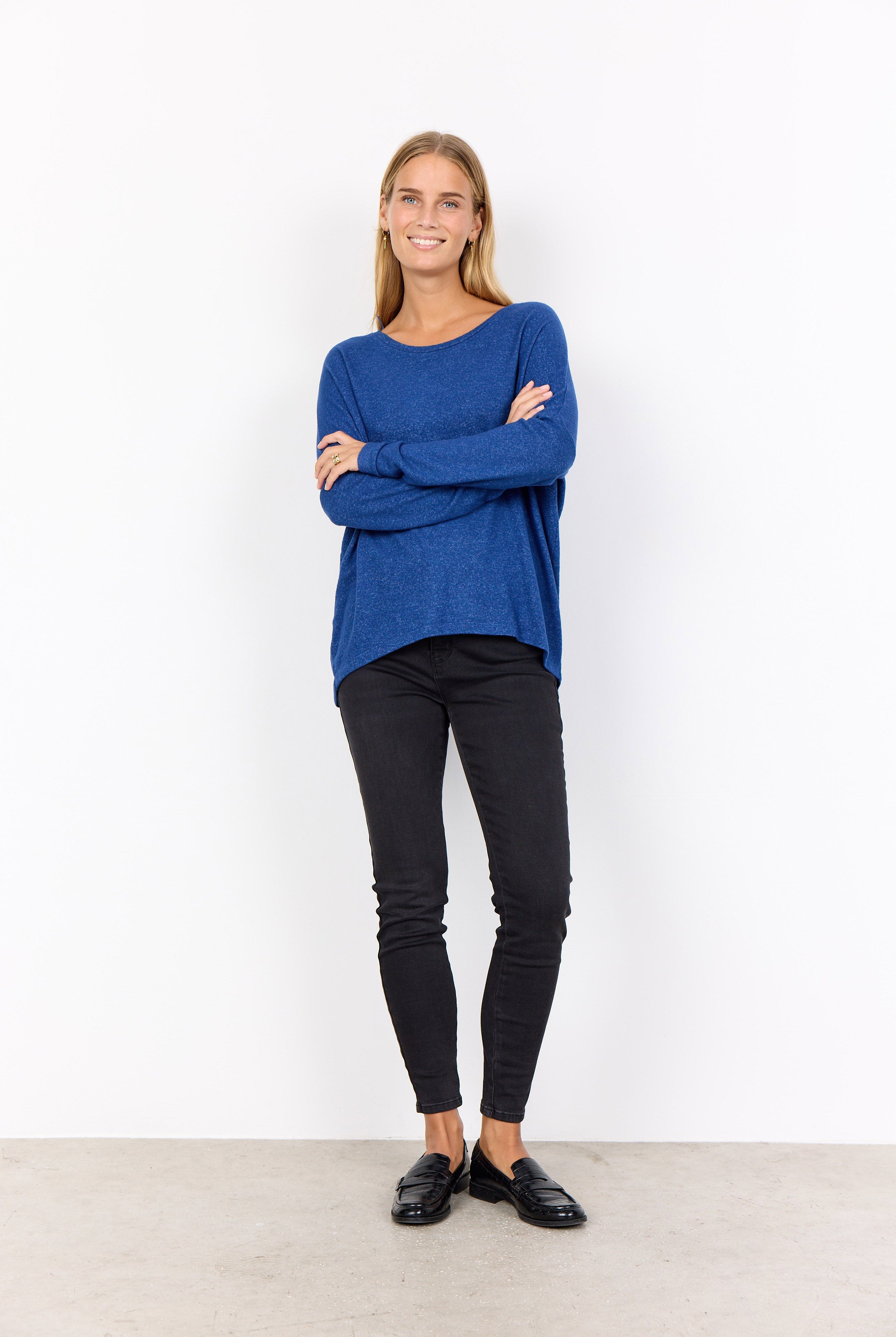 Soya Concept Biara Supersoft Jumper - Estate Blue Melange