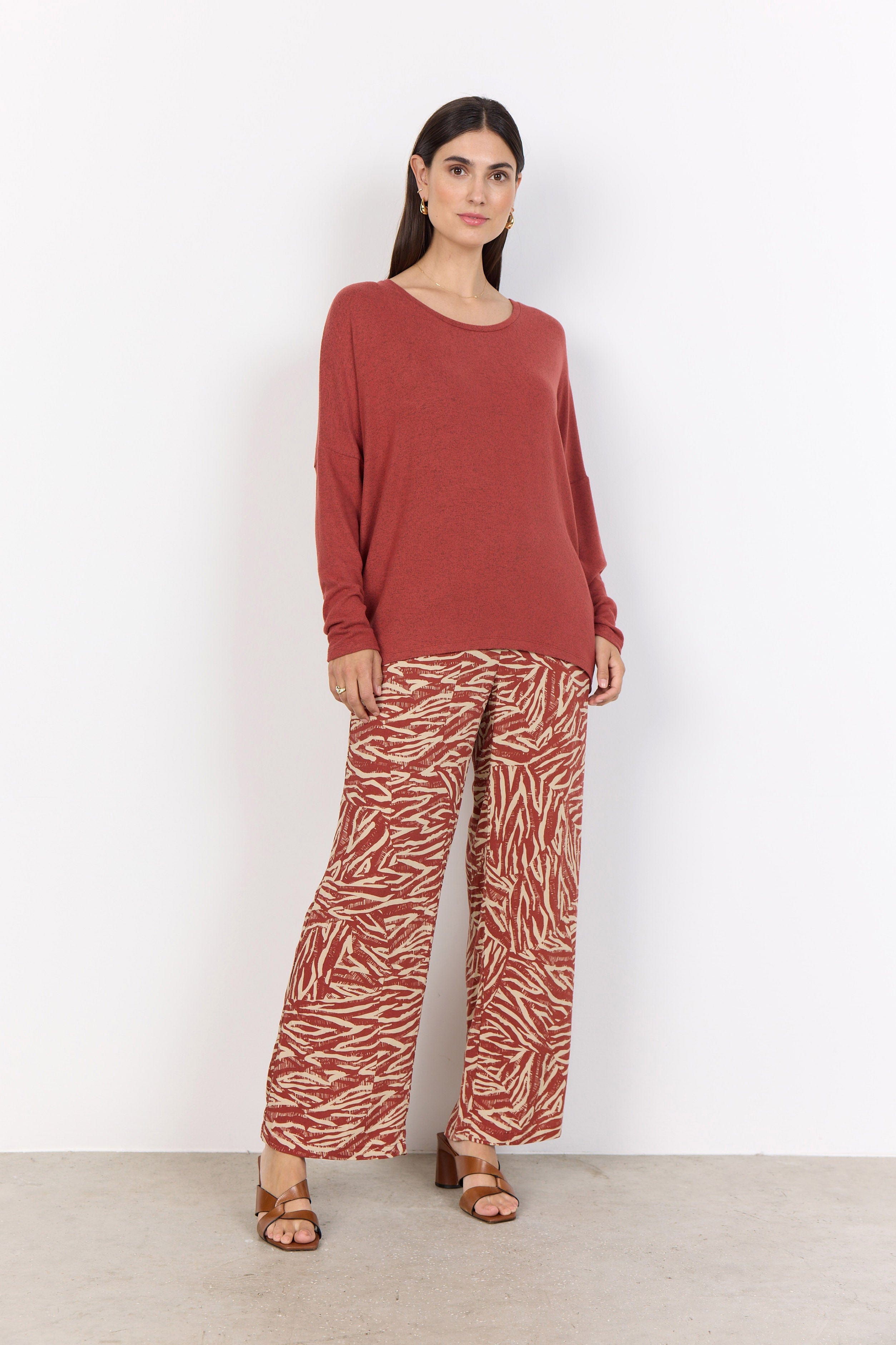 Soya Concept Biara Supersoft Jumper - Mineral Red Melange