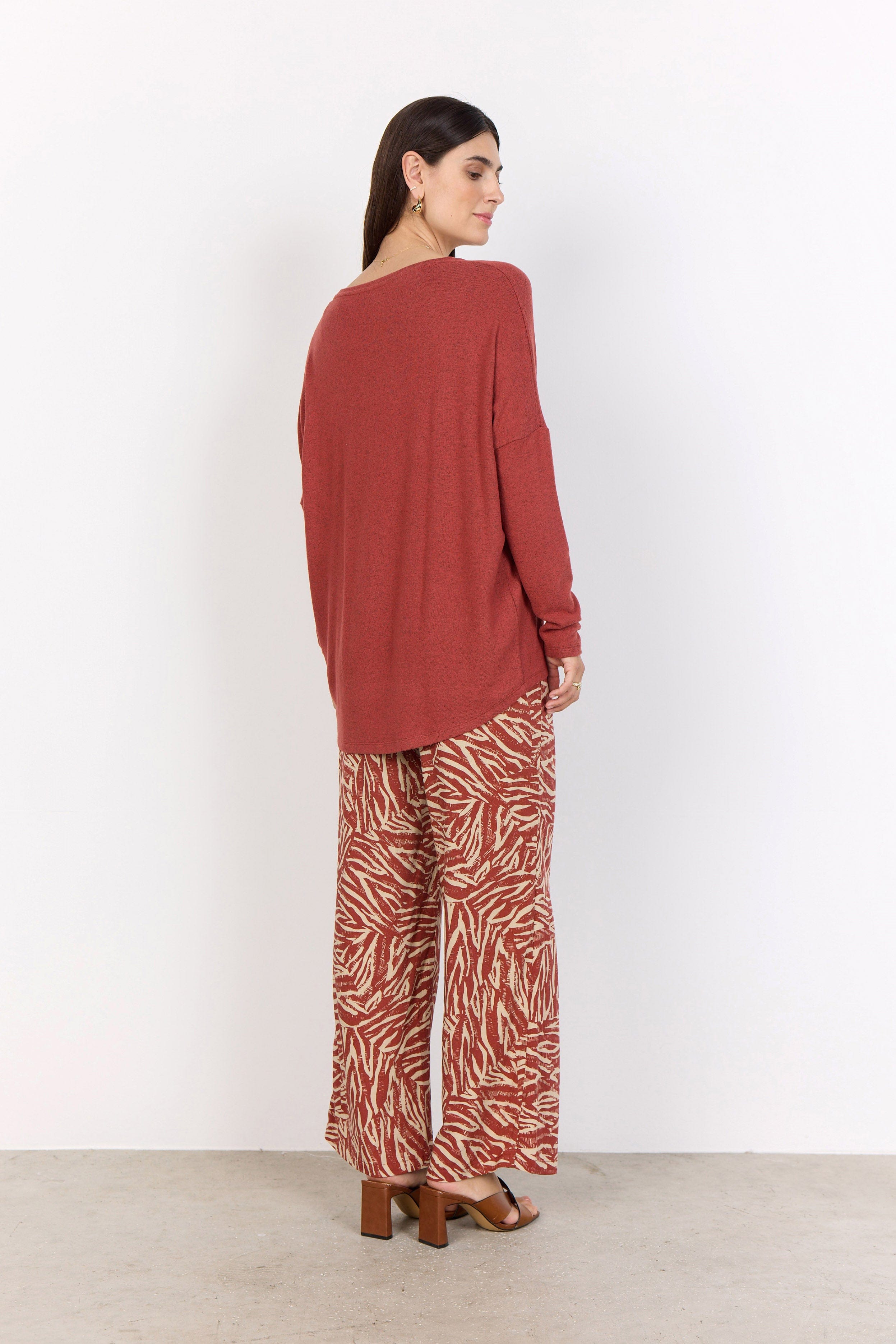 Soya Concept Biara Supersoft Jumper - Mineral Red Melange