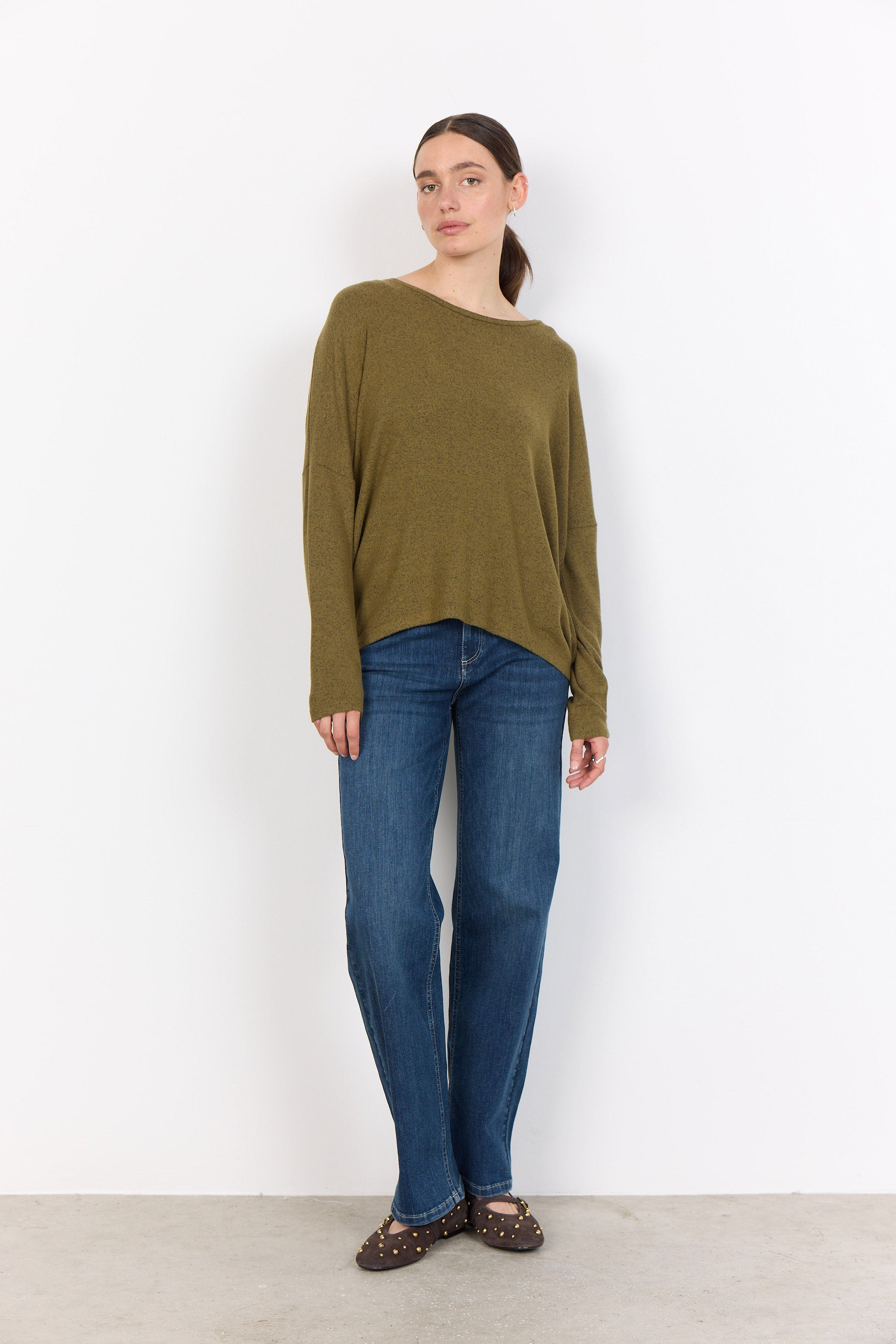 Soya Concept Biara Supersoft Jumper - Misty Green Melange