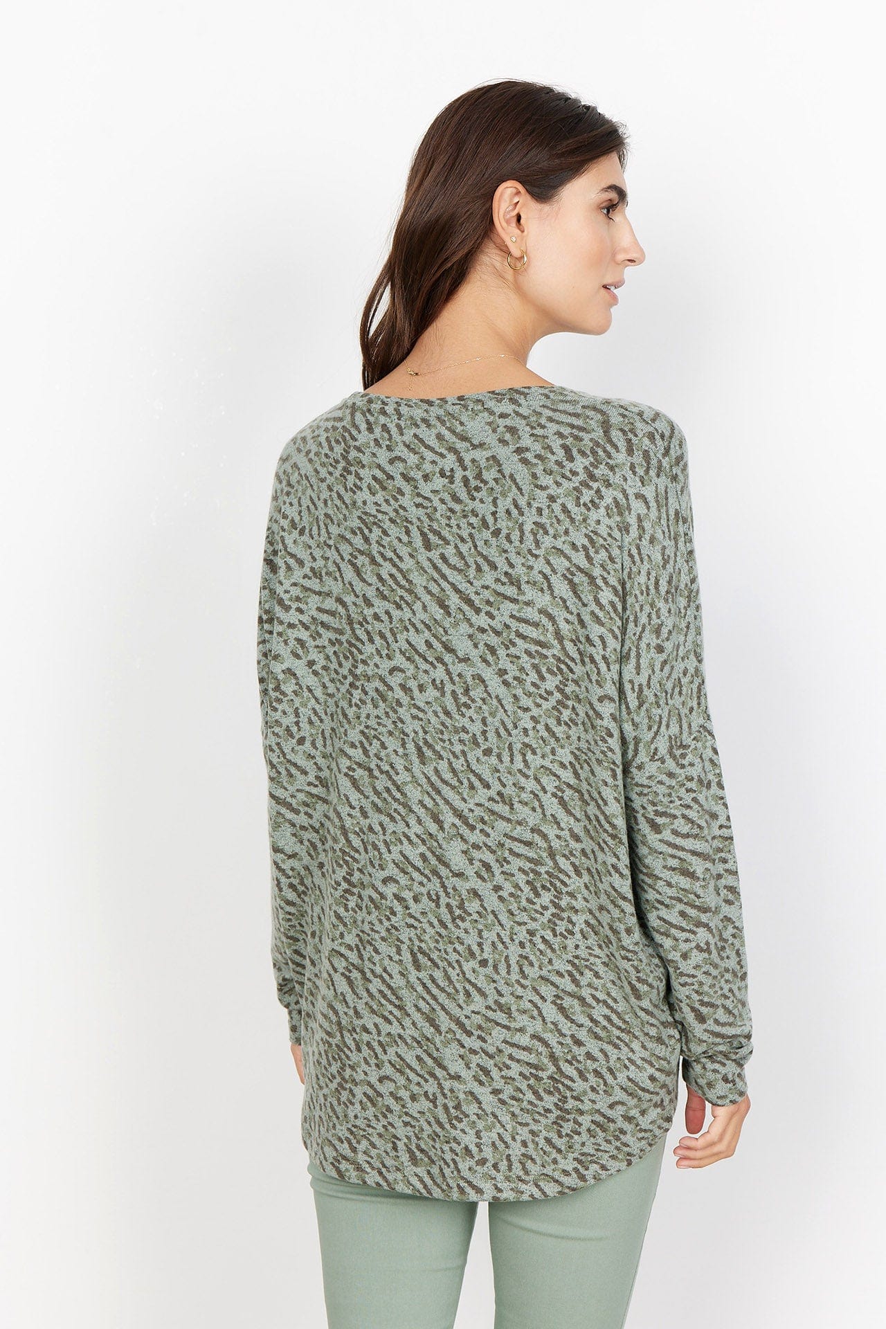 Soya Concept Biara Supersoft Jumper - Moss Green Combi