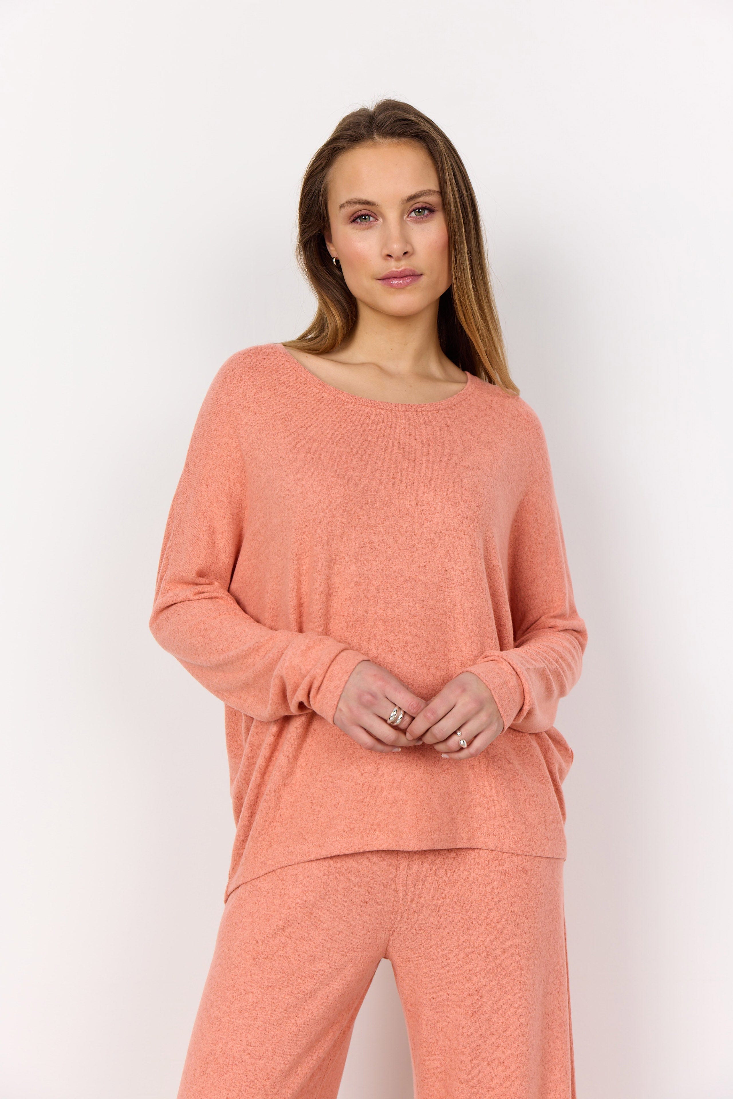 Soya Concept Biara Supersoft Jumper - Peach Pink Melange
