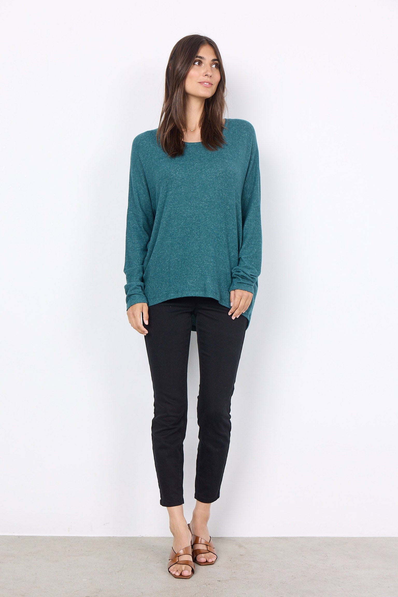 Soya Concept Biara Supersoft Jumper - Shady Green Melange
