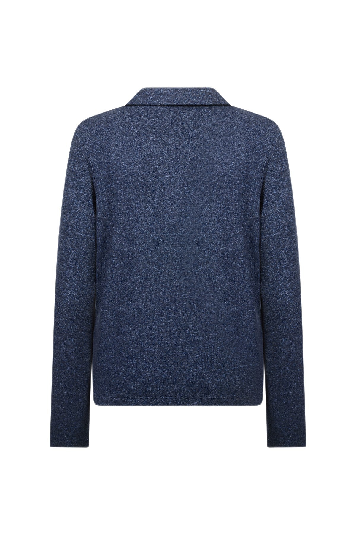Soya Concept Biara Supersoft Open Collar Top - Navy Melange
