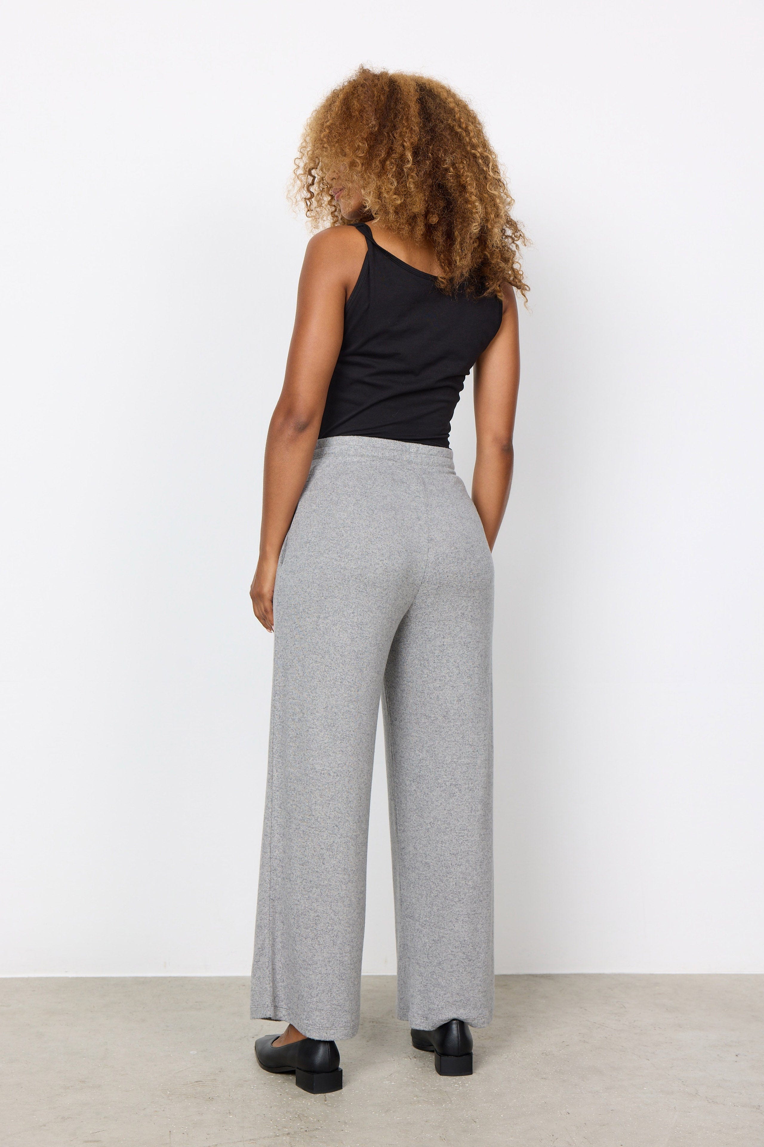 Soya Concept Biara Supersoft Trousers - Mid Grey Melange