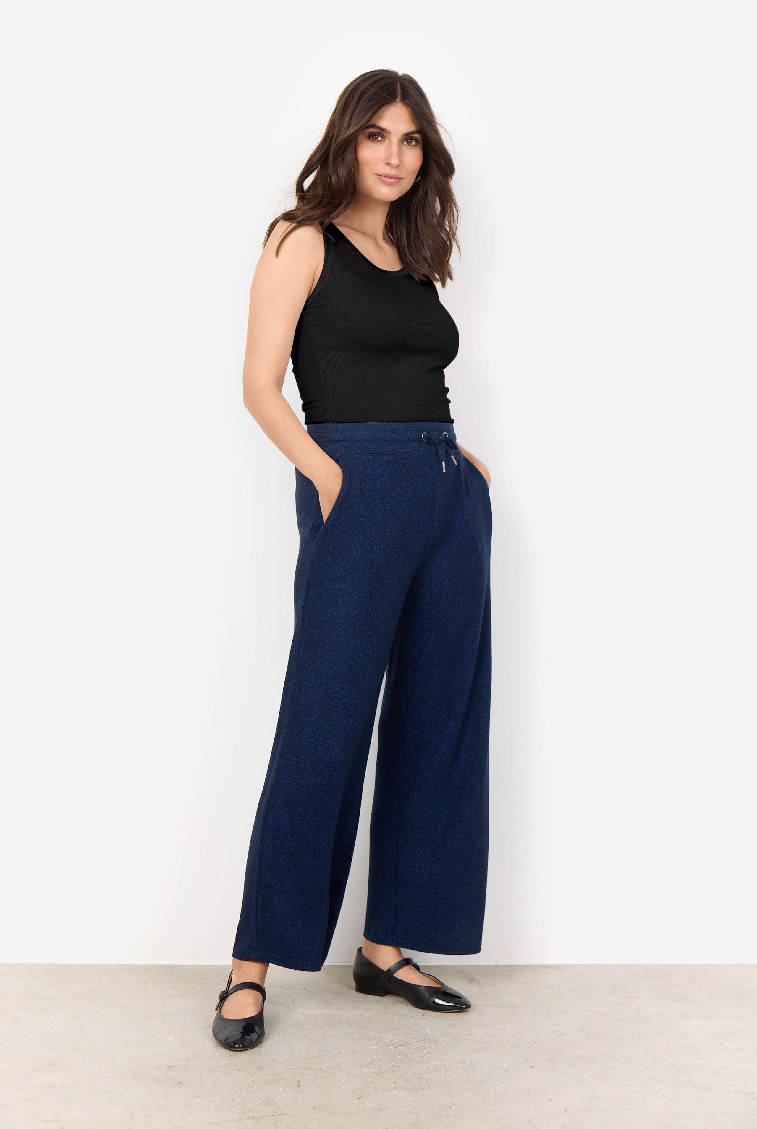 Soya Concept Biara Supersoft Trousers - Navy Melange