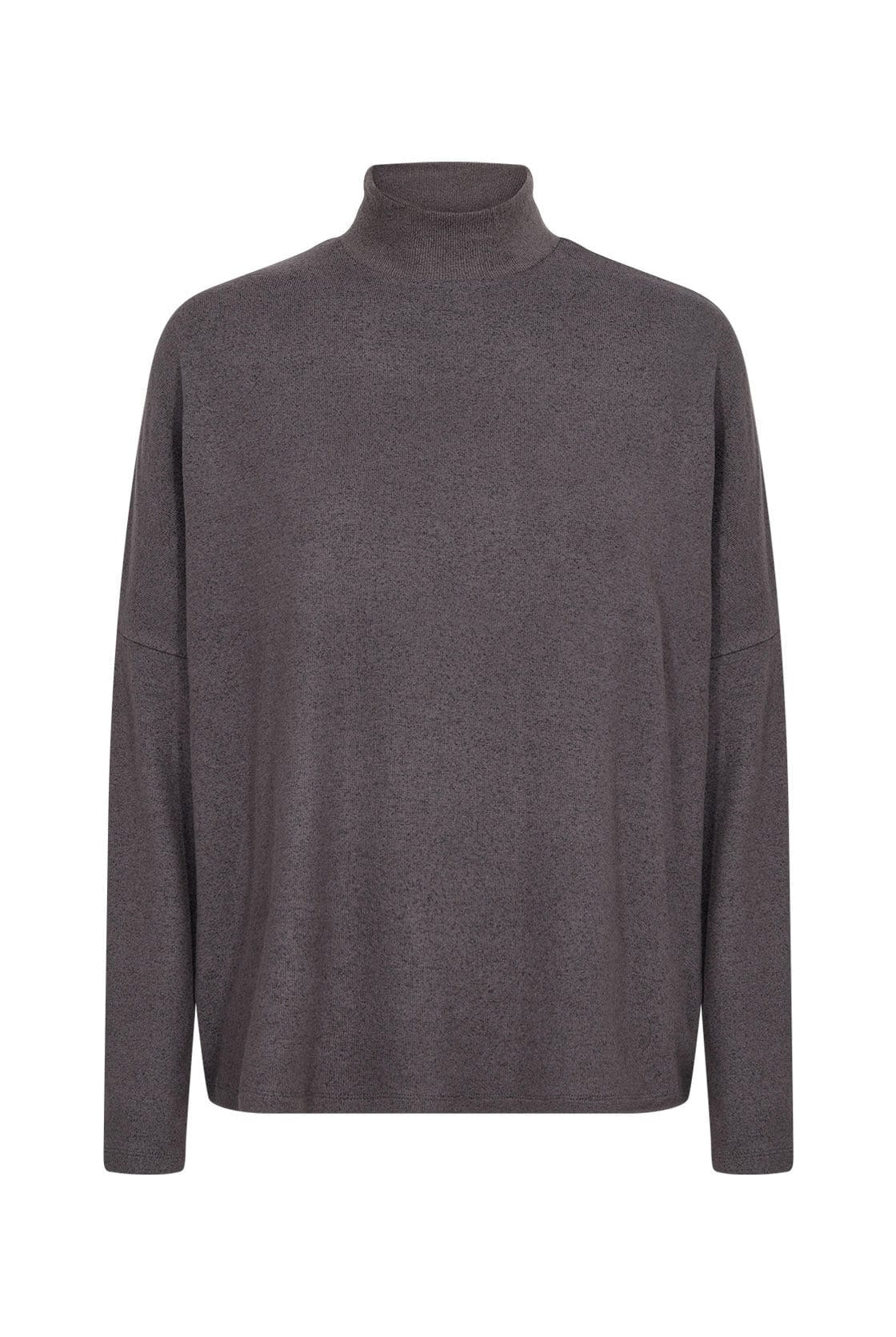 Soya Concept Biara Supersoft Turtle Neck Jumper - Dark Grey Melange