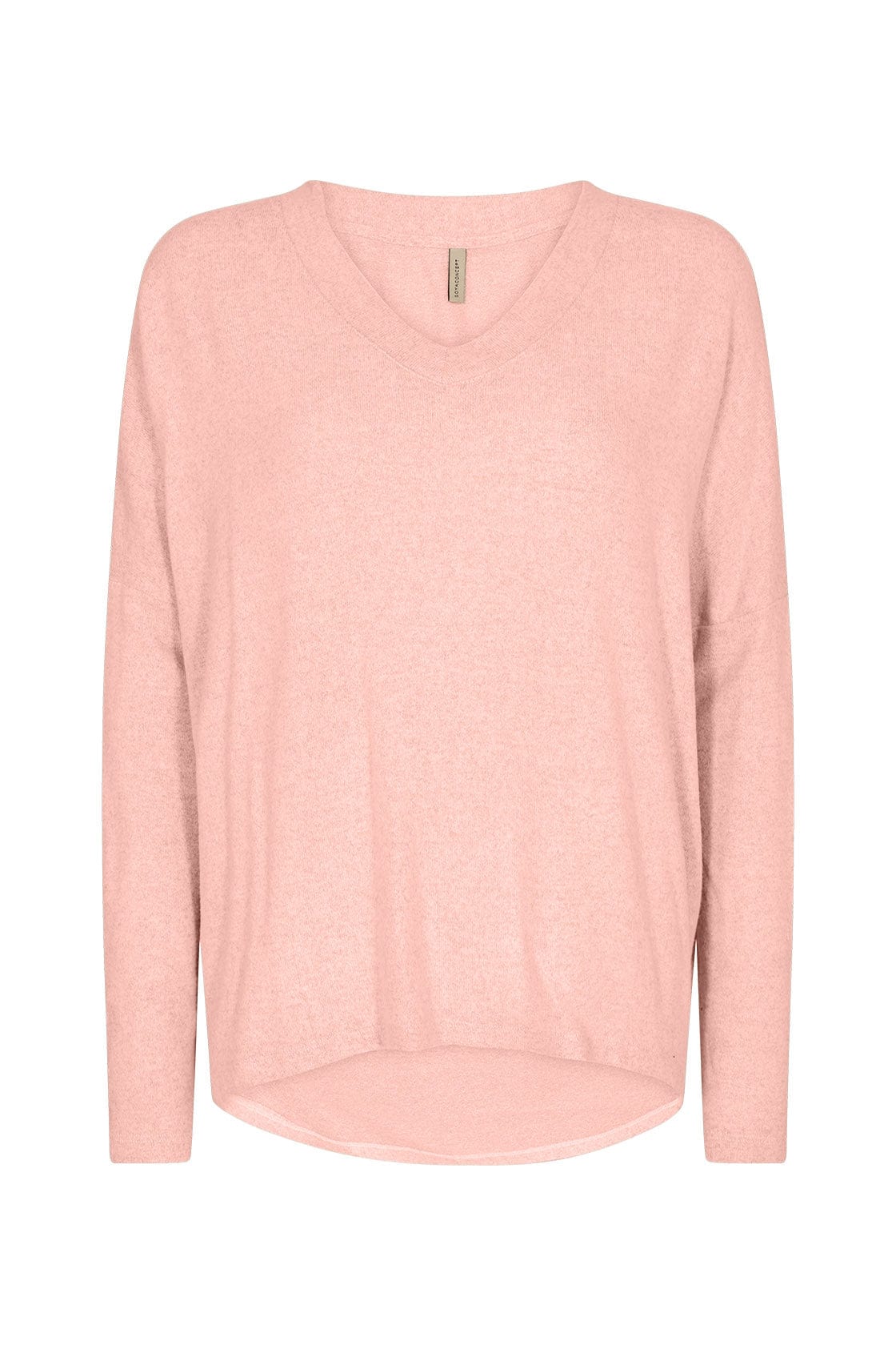 Soya Concept Biara Supersoft V-Neck Jumper - Coral Haze Melange
