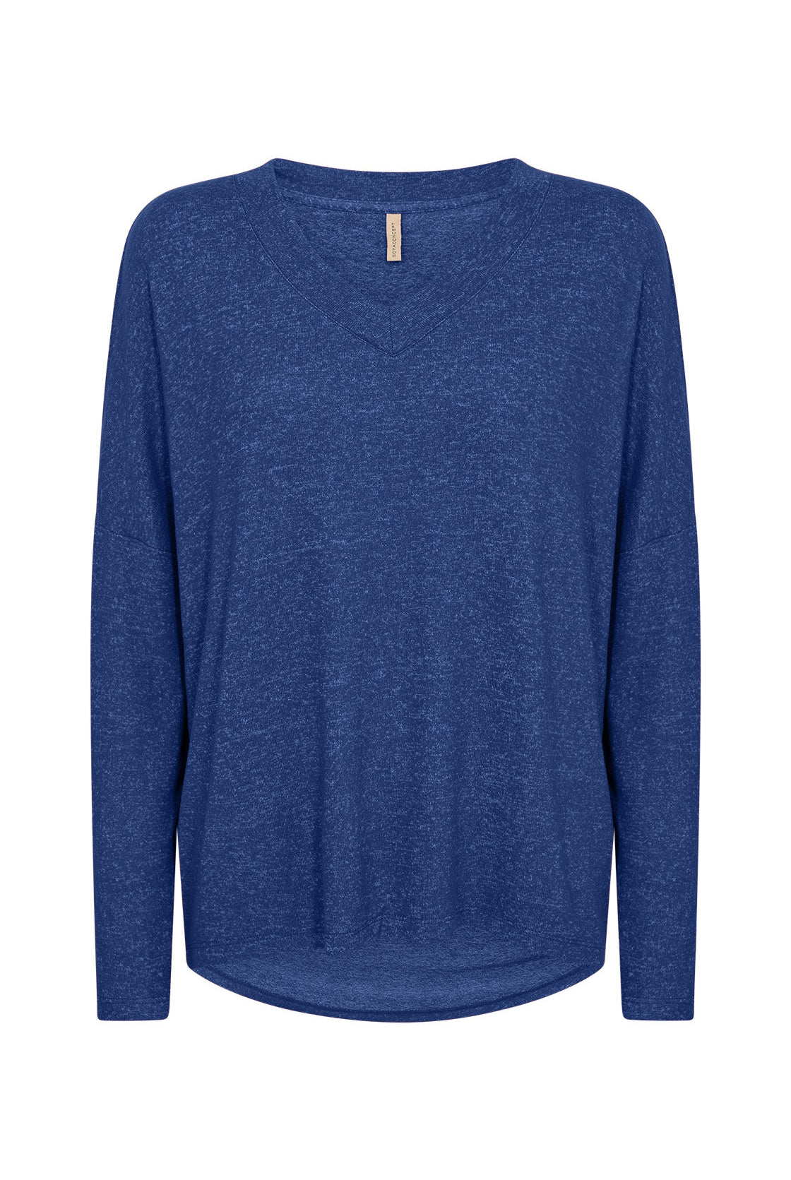 Soya Concept Biara Supersoft V-Neck Jumper - Estate Blue Melange
