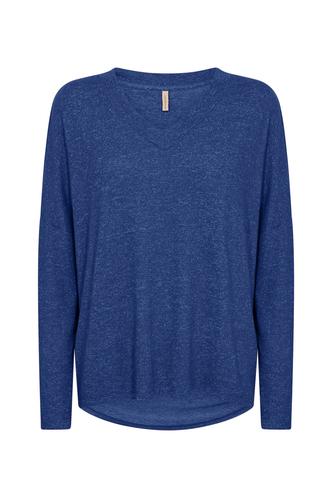 Soya Concept Biara Supersoft V-Neck Jumper - Estate Blue Melange