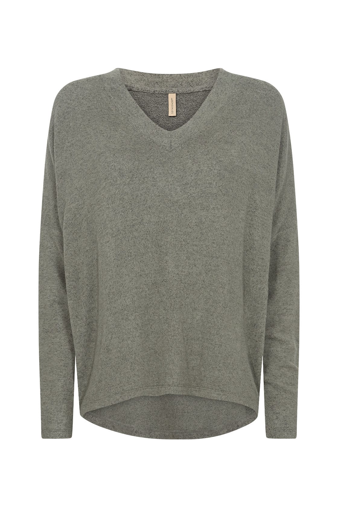 Soya Concept Biara Supersoft V-Neck Jumper - Misty Melange