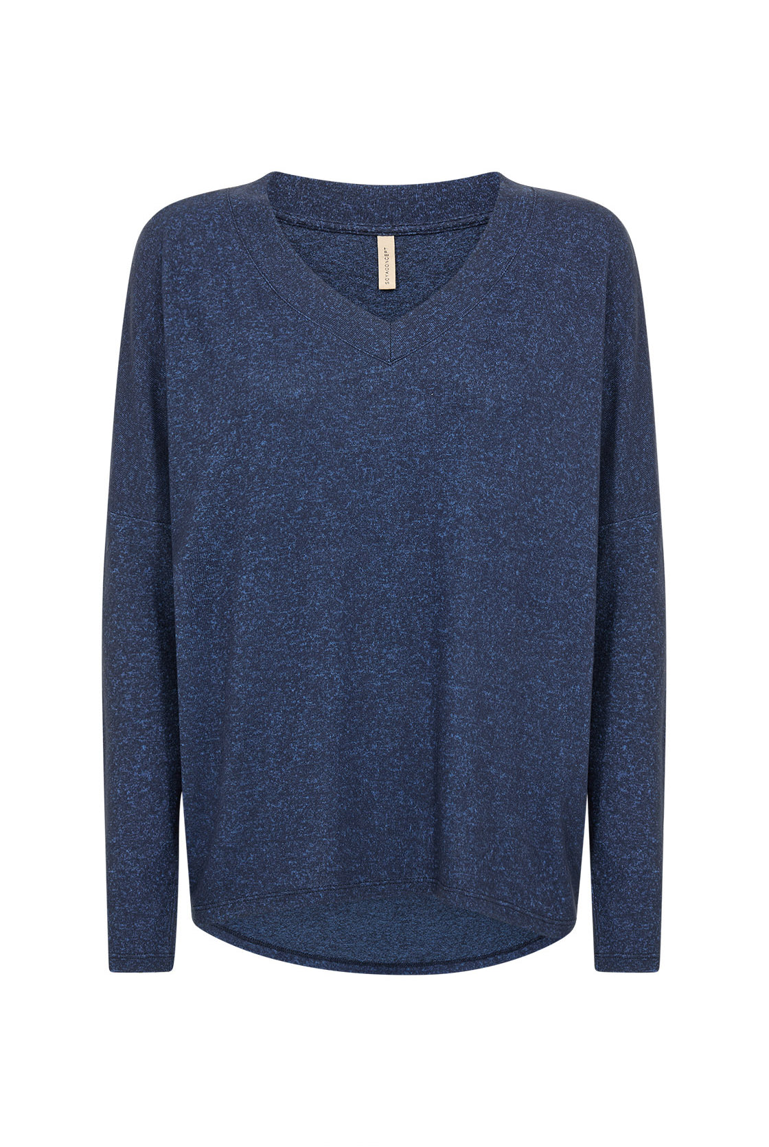 Soya Concept Biara Supersoft V-Neck Jumper - Navy Melange