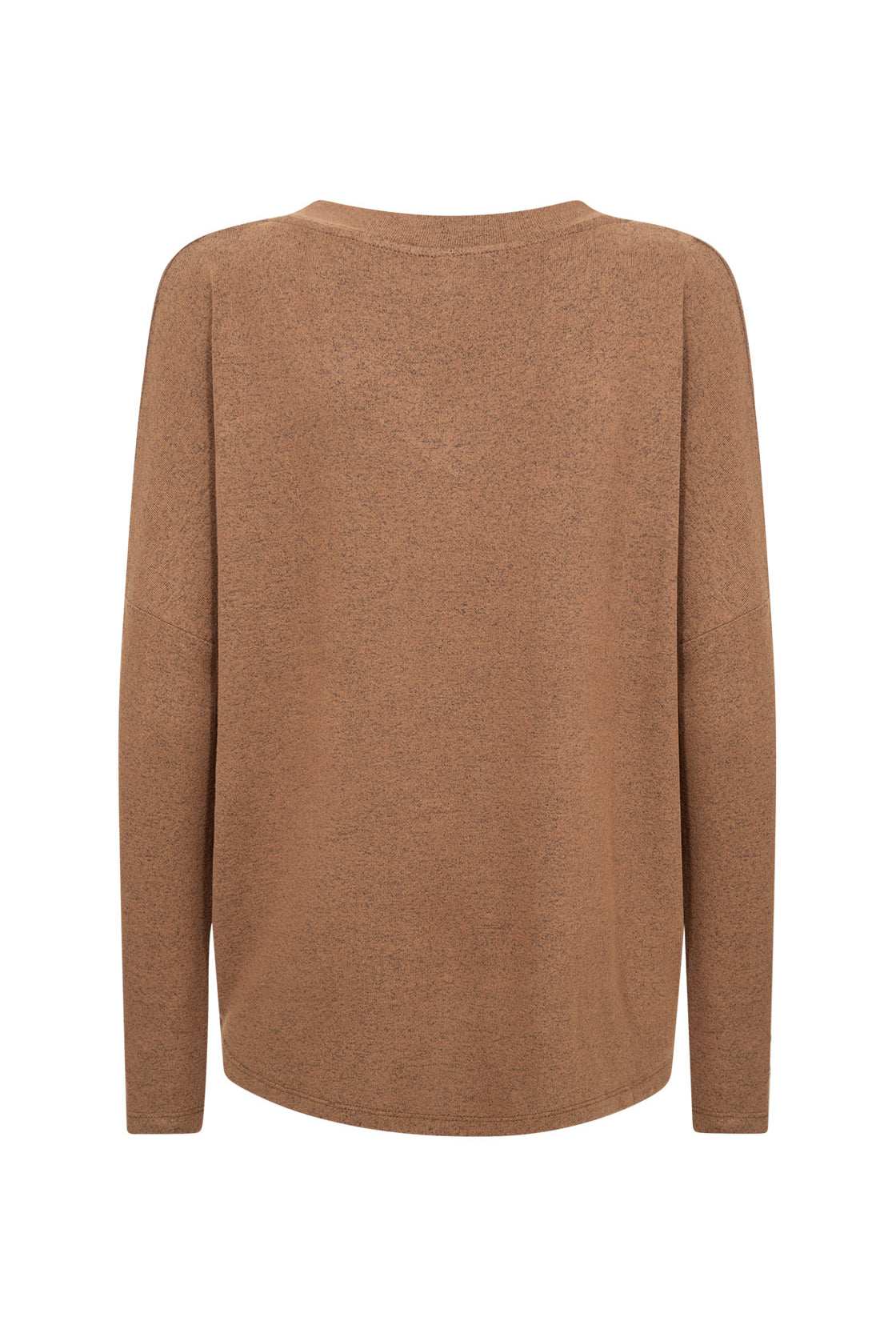 Soya Concept Biara Supersoft V-Neck Jumper - Toffee Melange