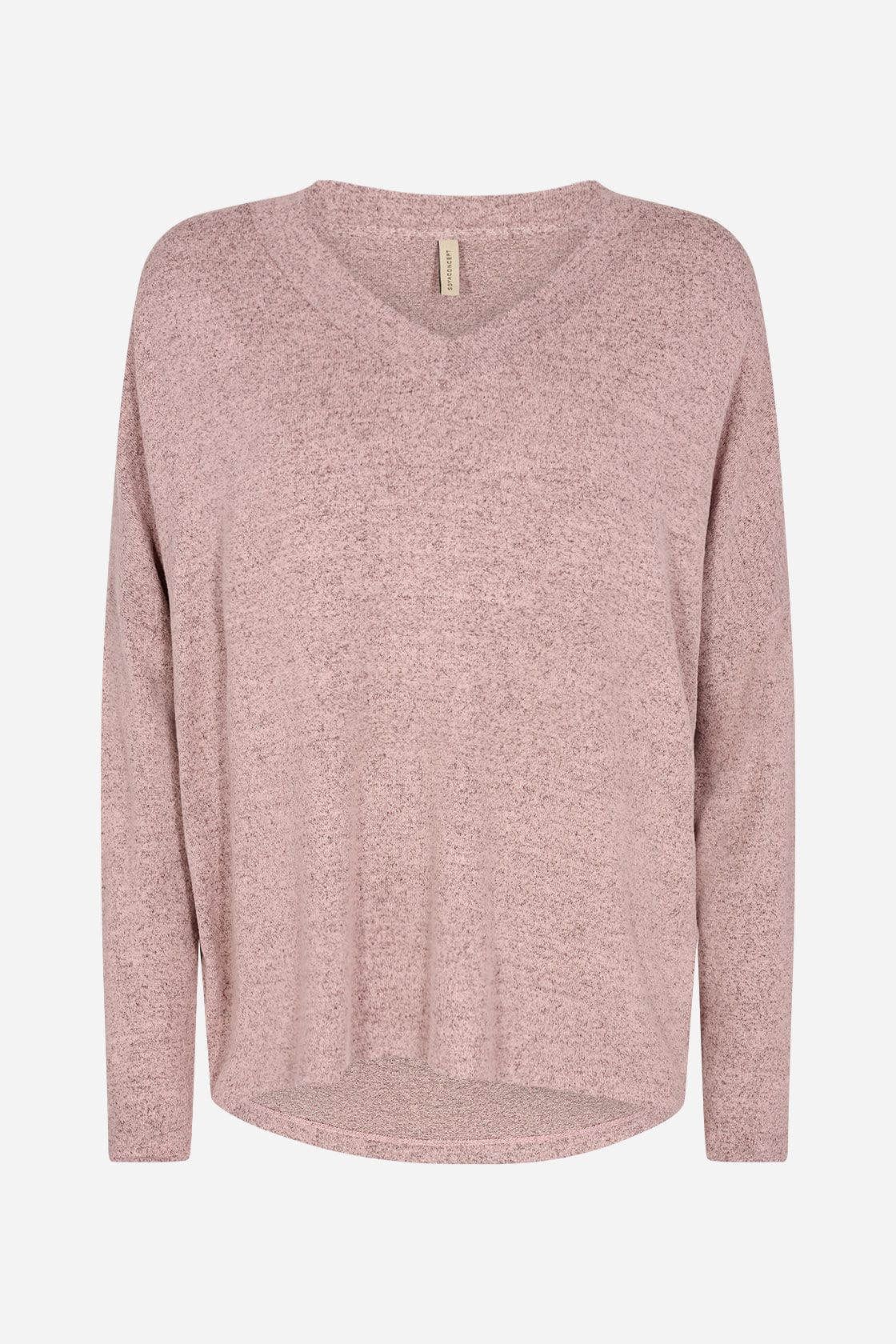 Soya Concept Biara V-Neck Jumper - Pale Blush Melange