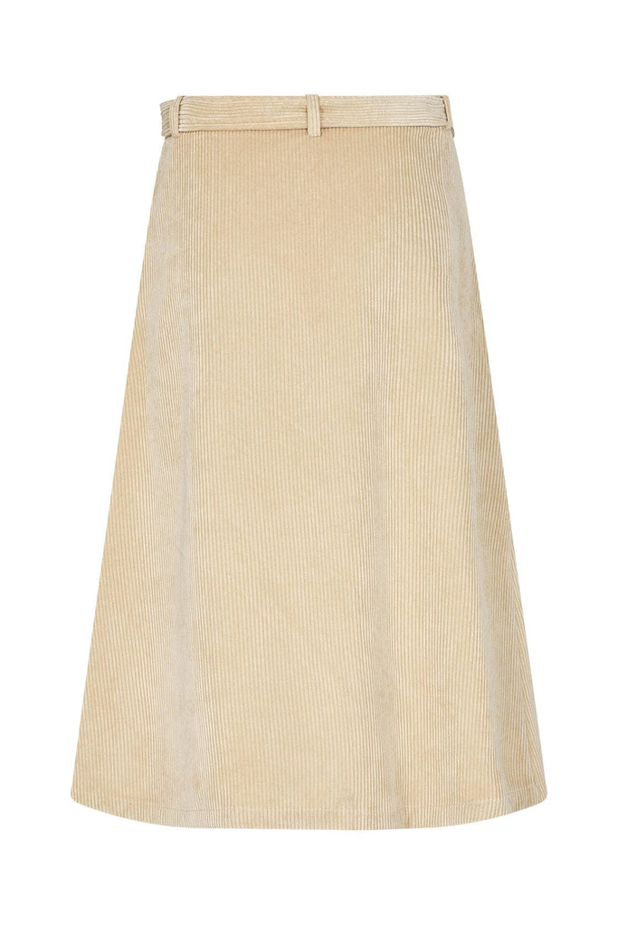 Soya Concept Bindi Corduroy Midi Skirt - Sand