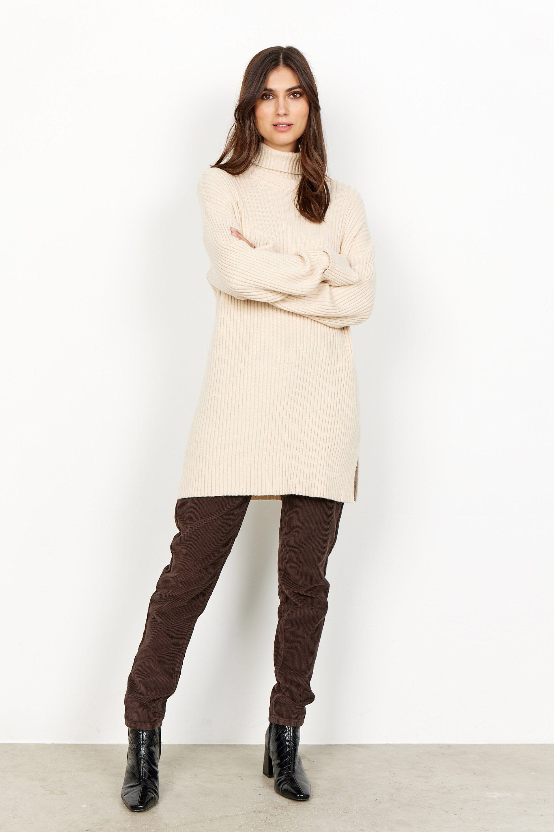 Soya Concept Blissa Longline Jumper - Cream