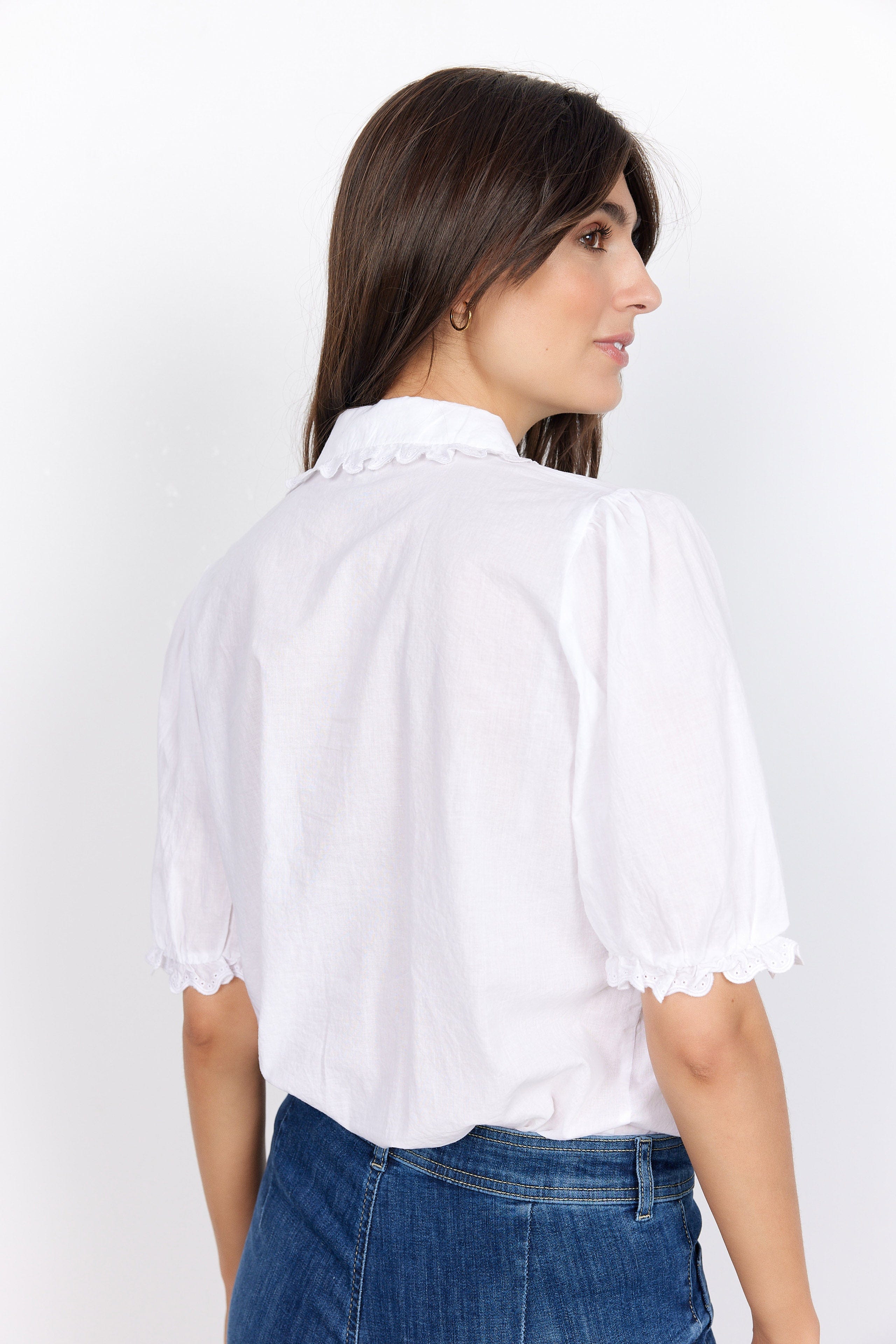 Soya Concept Caliste Frill Detail Shirt - White