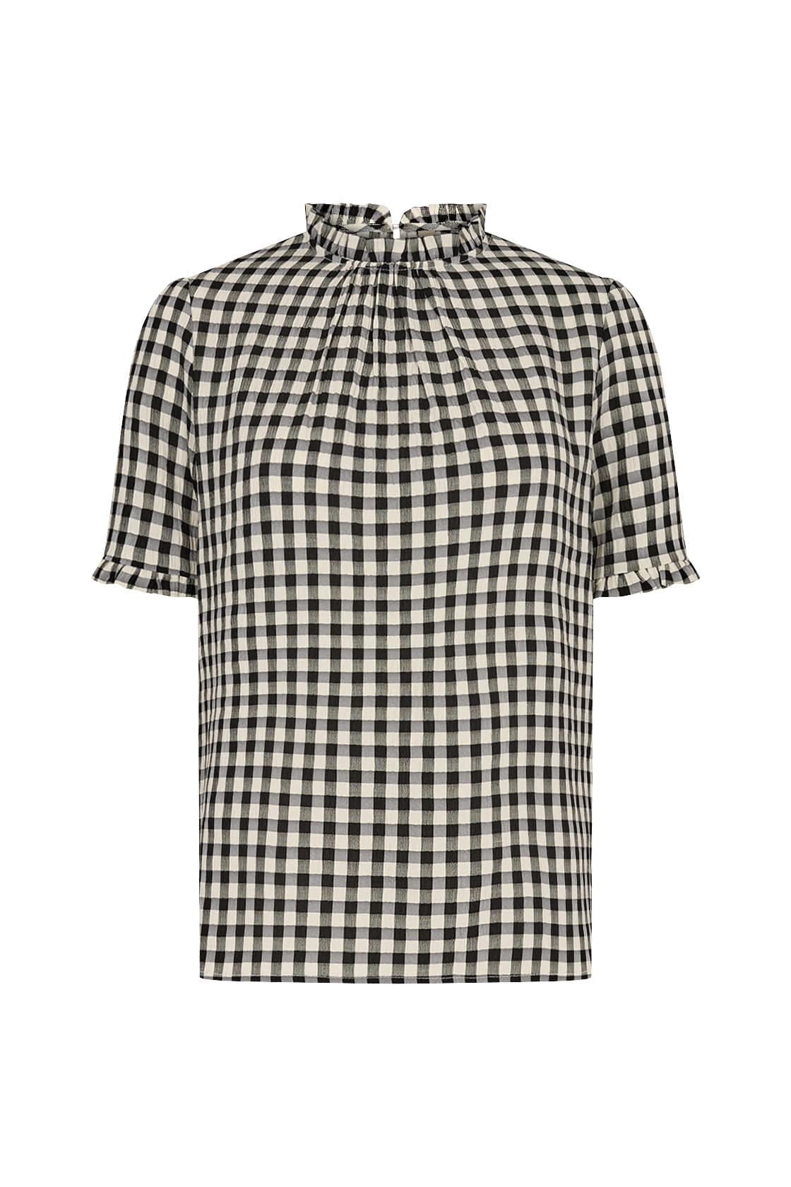 Soya Concept Canela Gingham Blouse - Black/White