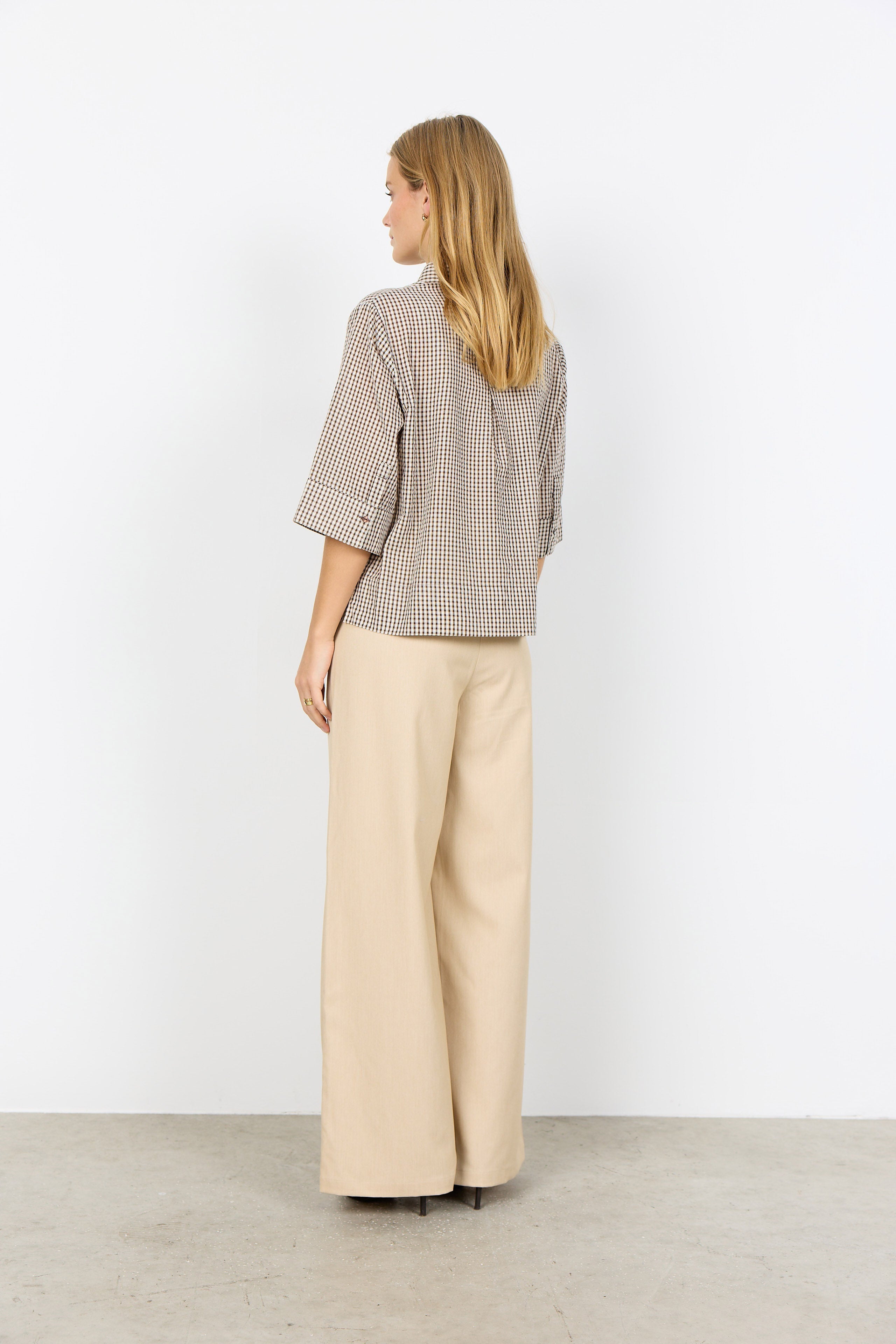 Soya Concept Canelita Gingham Shirt - Rocky Road Combi