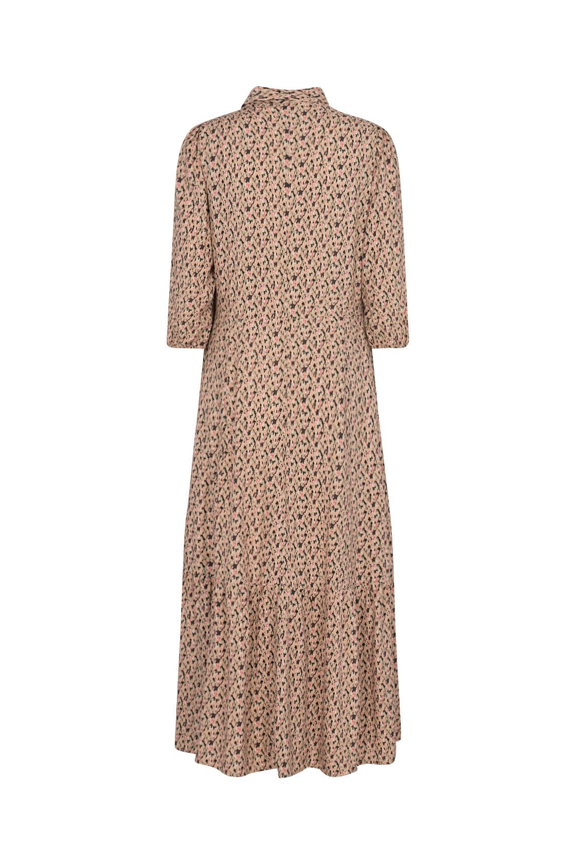 Soya Concept Carice Printed Dropped Hem Midi Dress - Pale Rose