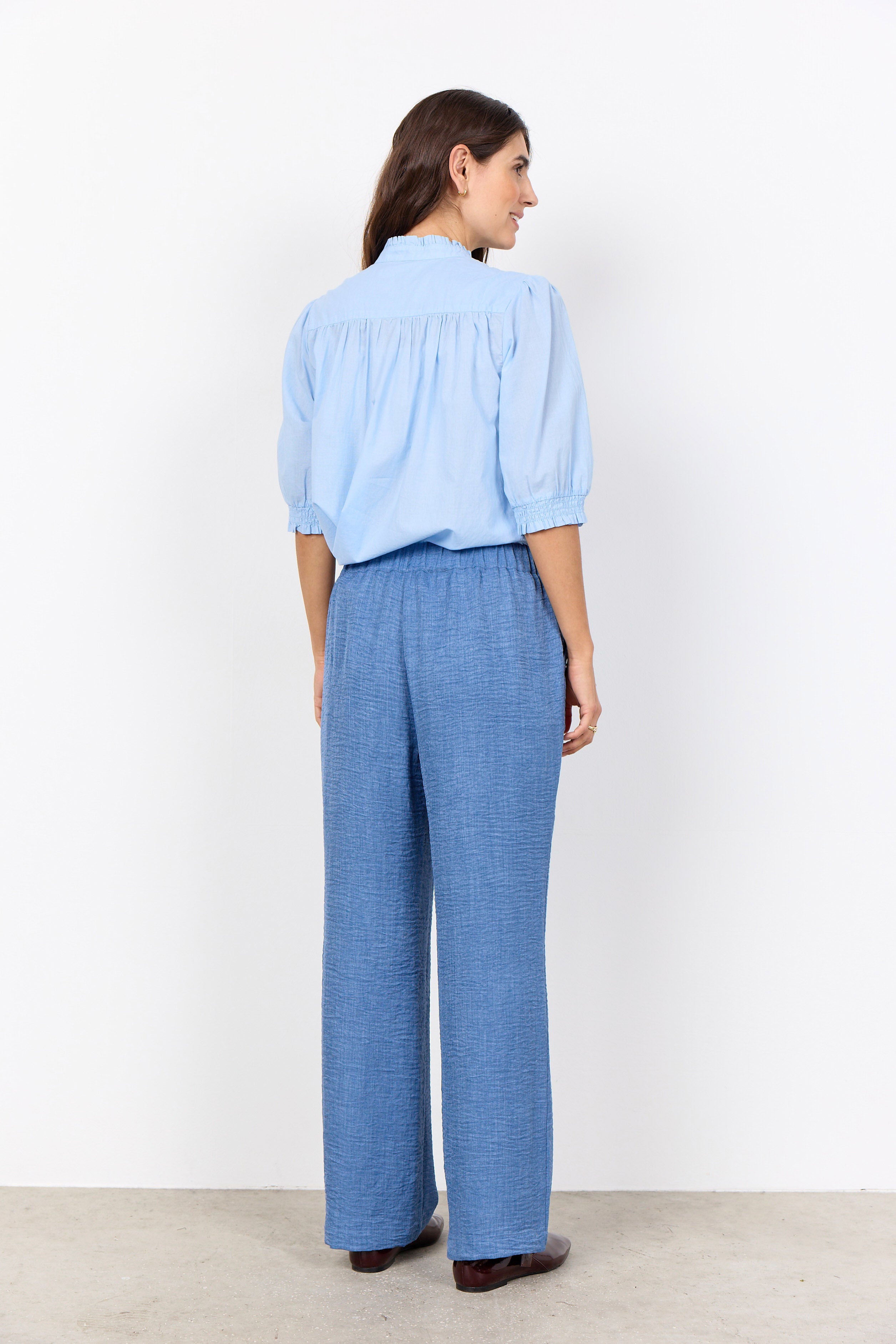 Soya Concept Charissa Stretch Waist Trousers - Colony Blue