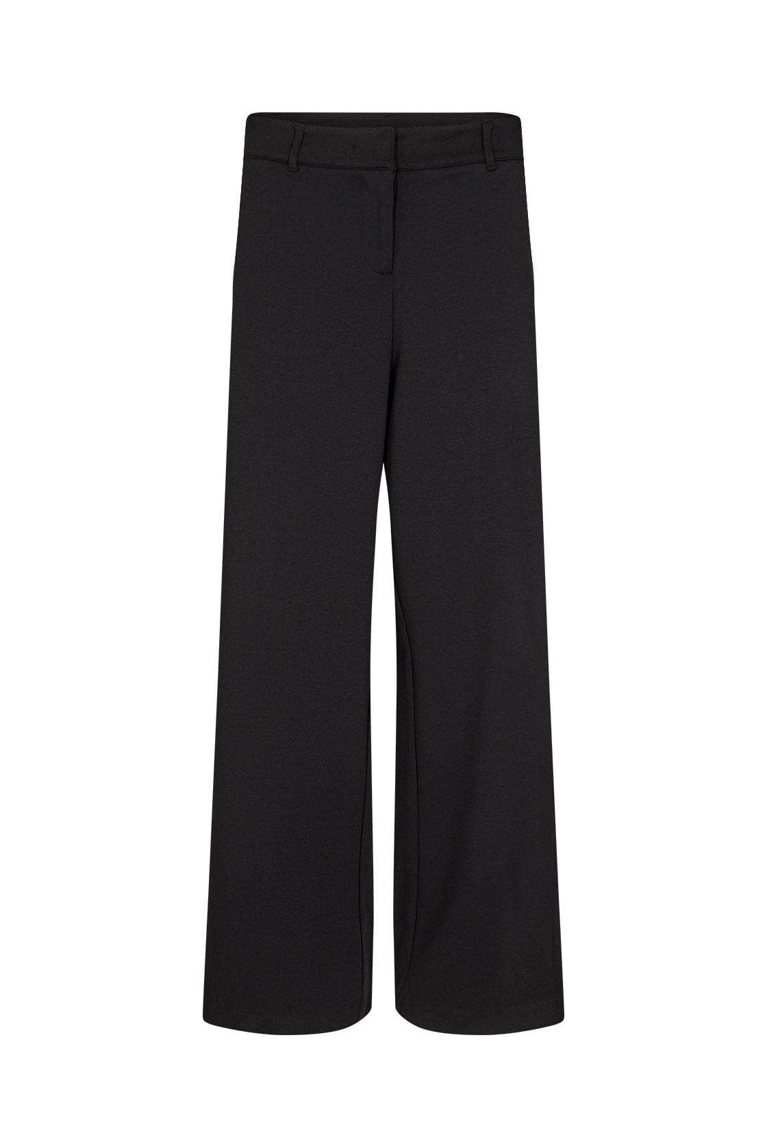 Soya Concept Daniela Jersey Wide Leg Trousers - Black