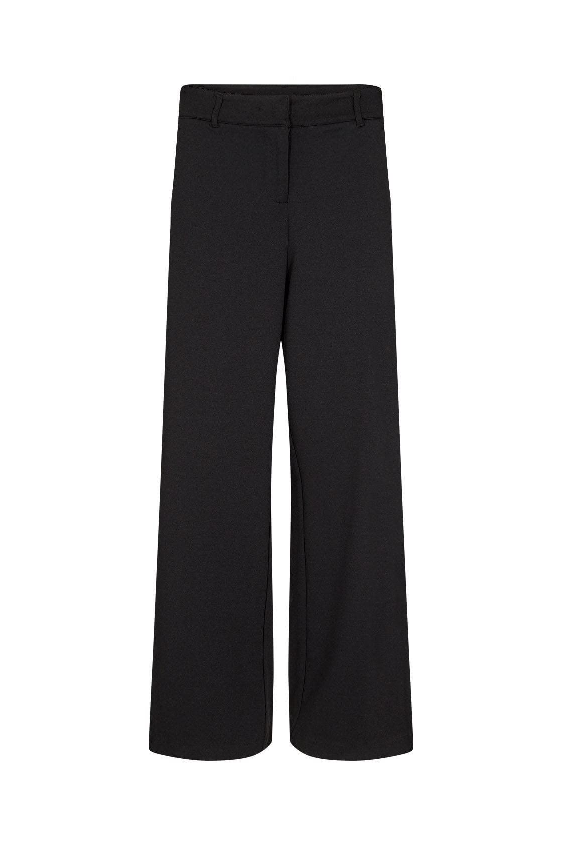Soya Concept Daniela Jersey Wide Leg Trousers - Black