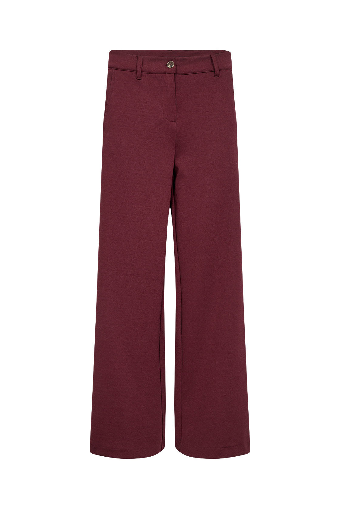 Soya Concept Daniela Jersey Wide Leg Trousers - Dark Red