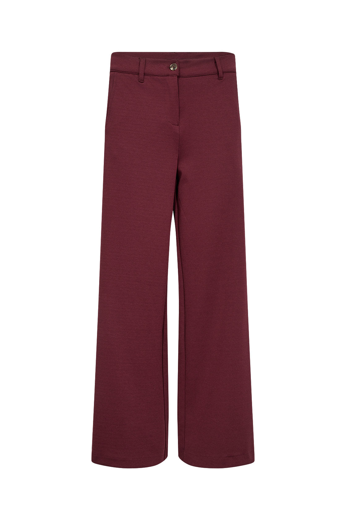 Soya Concept Daniela Jersey Wide Leg Trousers - Dark Red