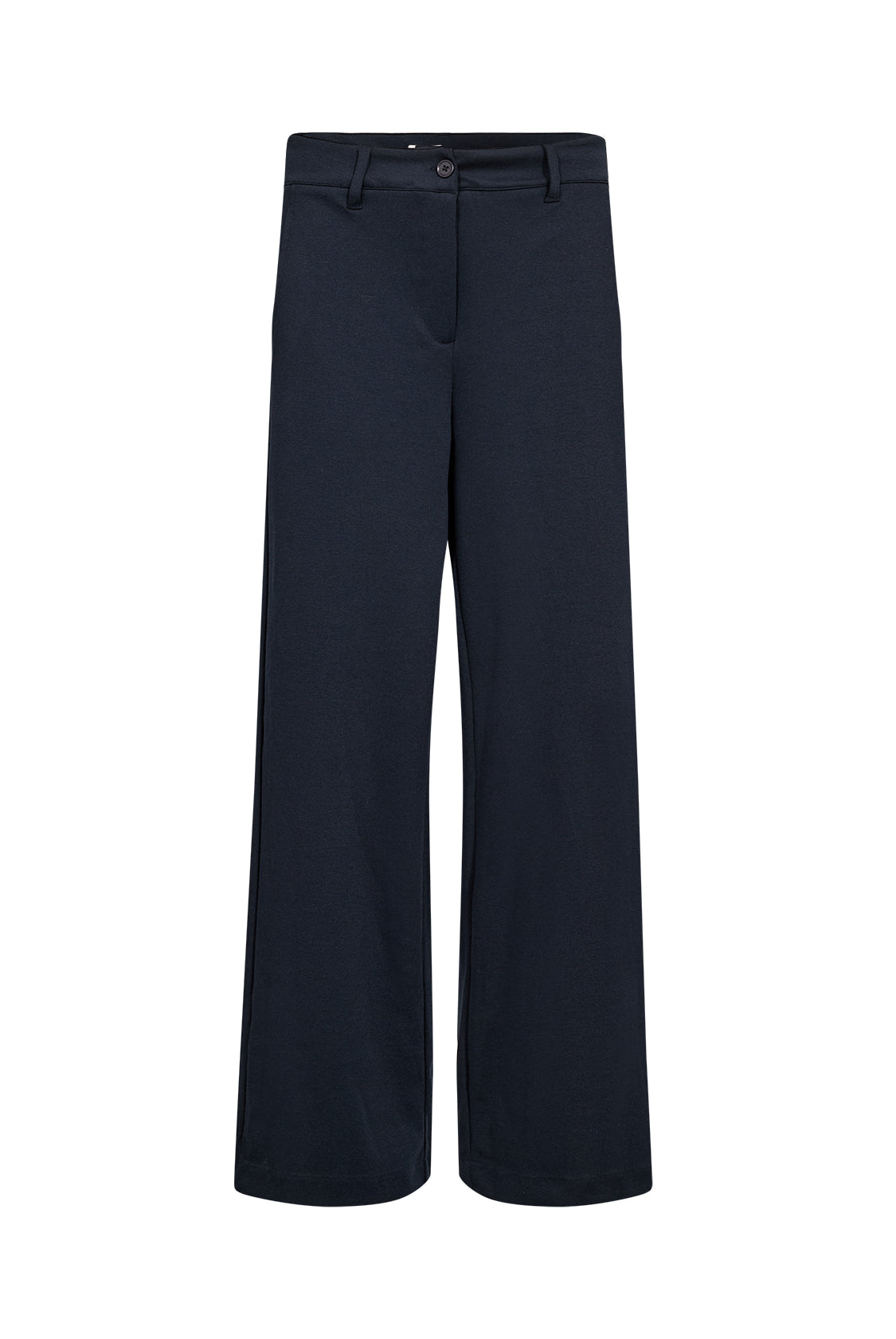 Soya Concept Daniele Jersey Wide Leg Trousers - Navy