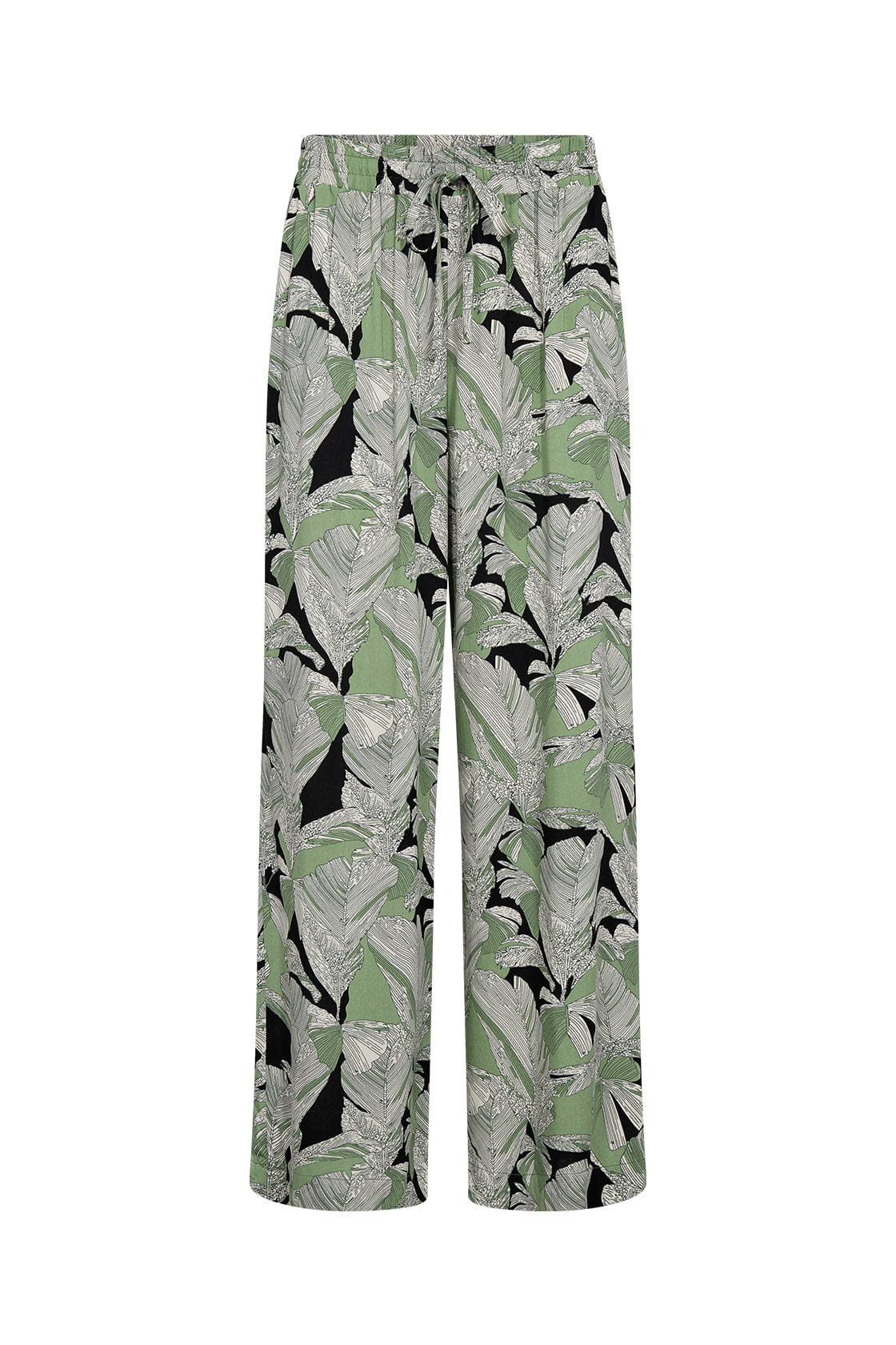 Soya Concept Dauphin Leaf Print Trousers - Misty Combi